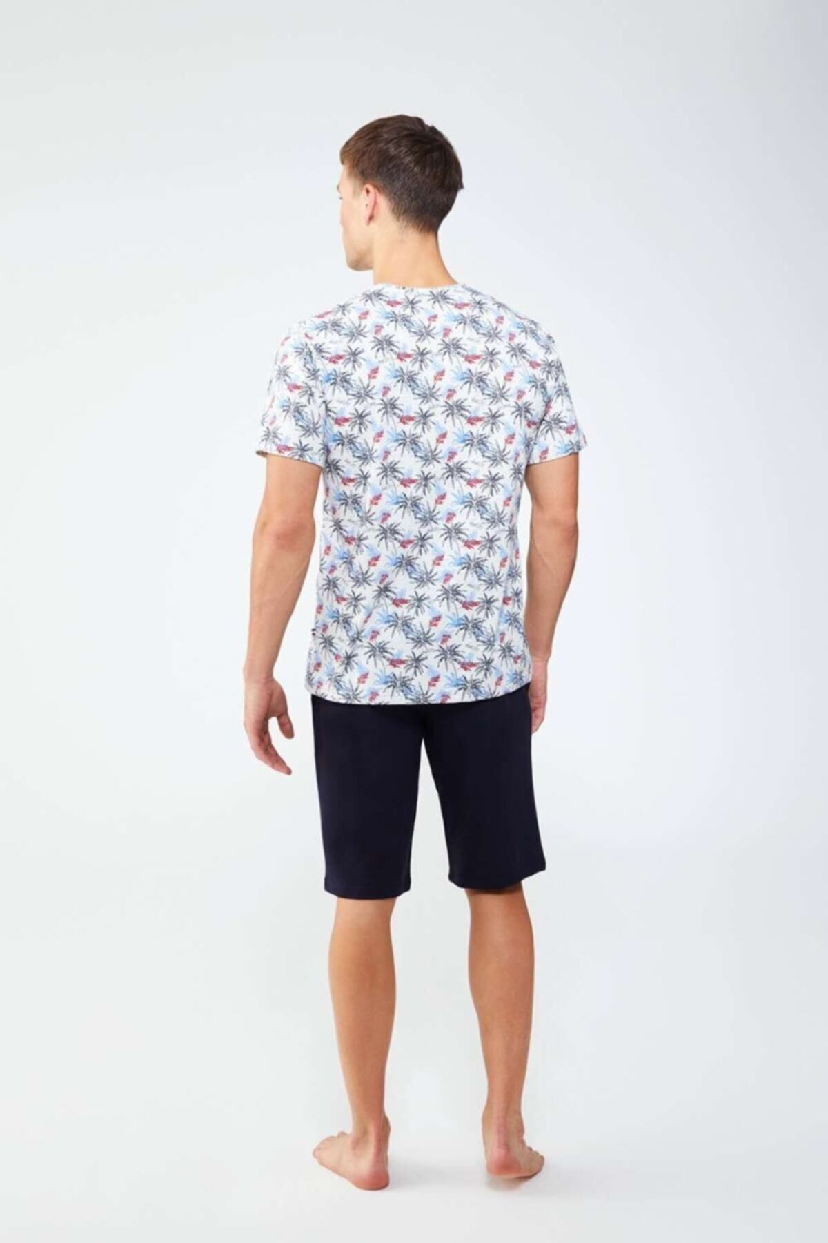 ست پیژامه مردانه تیشرت اکرو ملانژ اورجینال U.S. Polo Assn.