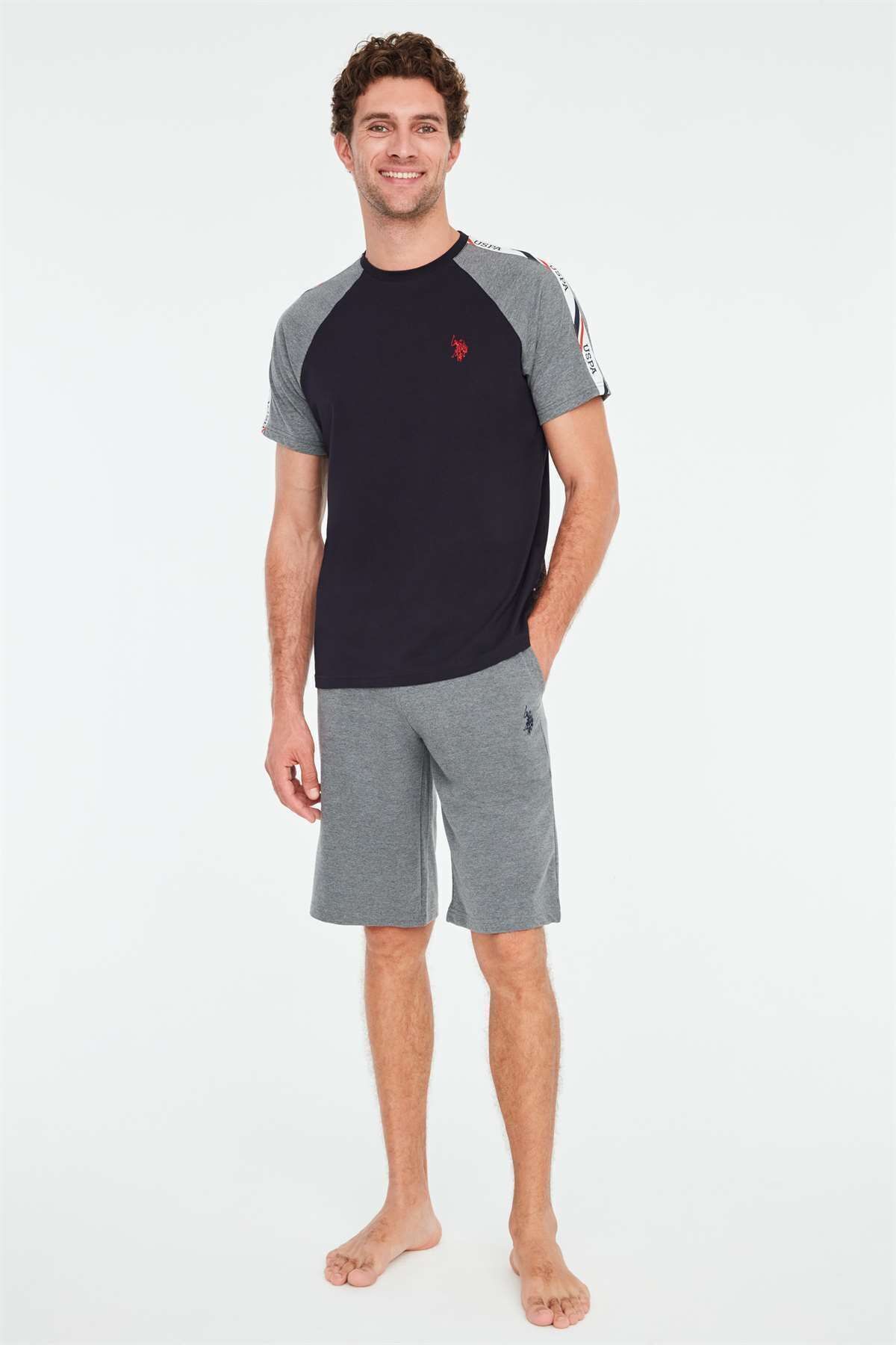 ست پیژامه آبی مردانه تیشرت سرمه ای U.S. Polo Assn.