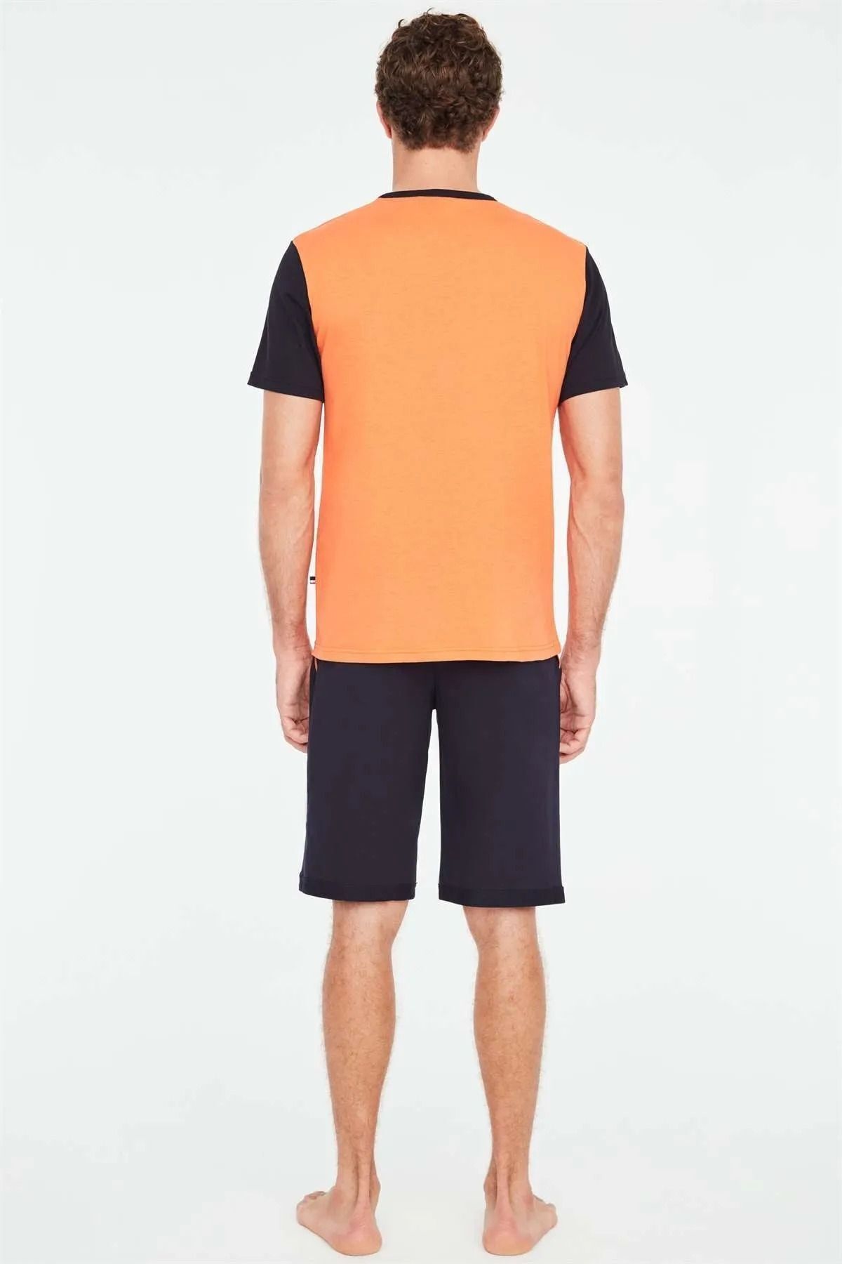 ست پیژامه نارنجی مردانه تیشرت اورجینال U.S. Polo Assn.