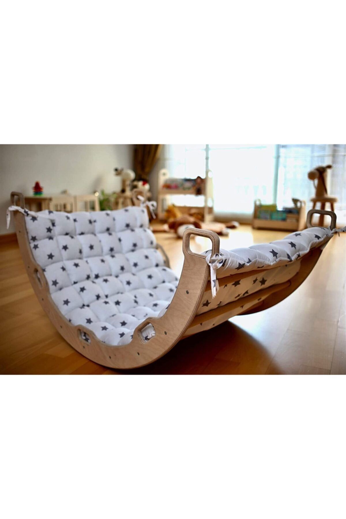 KIDOPPO Pikler Tırmanma Seti | montessori Oyun Set Ve Aktivite Merkezi | Üçgen & Kemer & Yastık fotoğrafı 6 (önizleme)