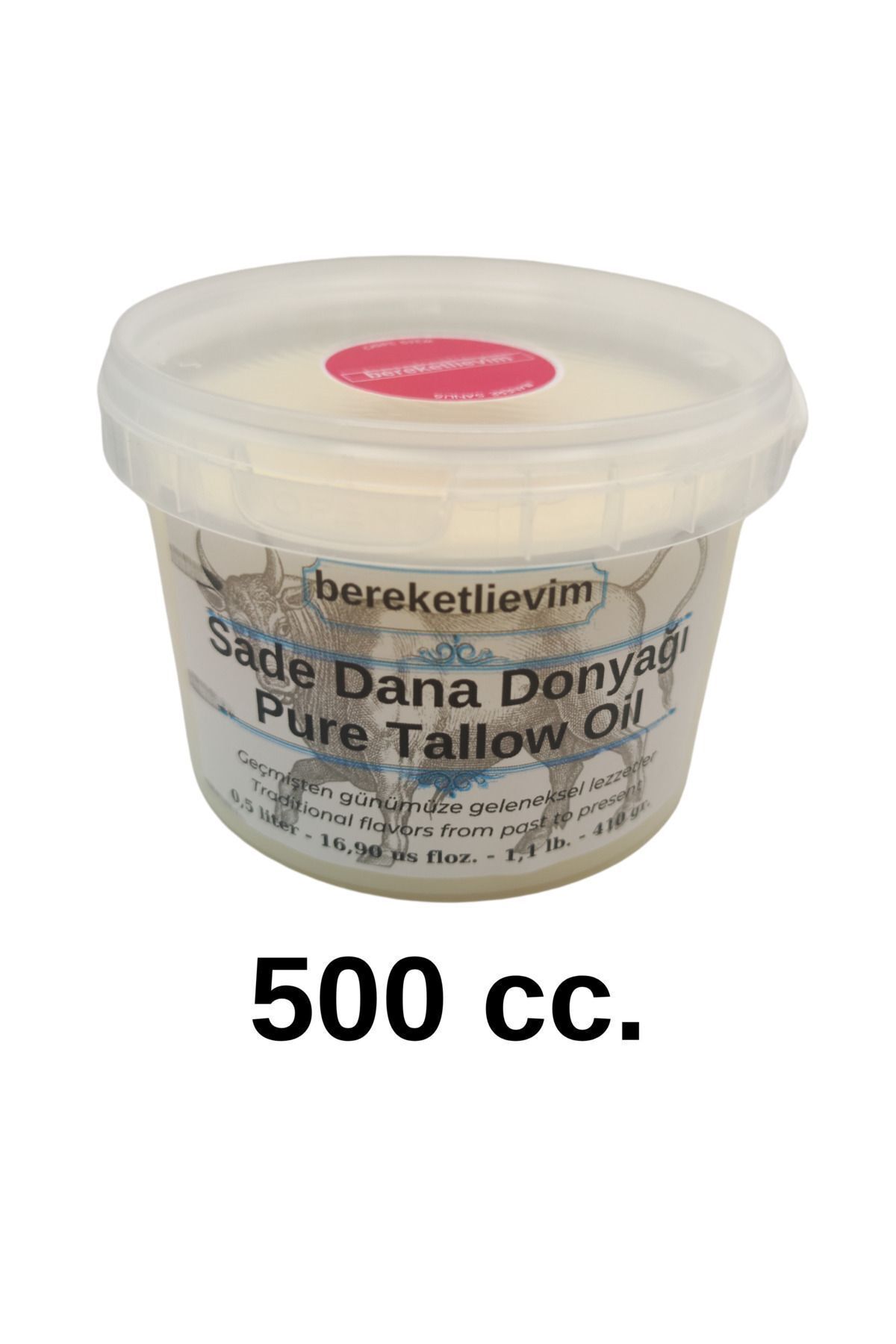 BereketliEvim Sade Dana Donyağı, Don Yağı 500 ml (BLANC DE BOEUF) Iç Yağı