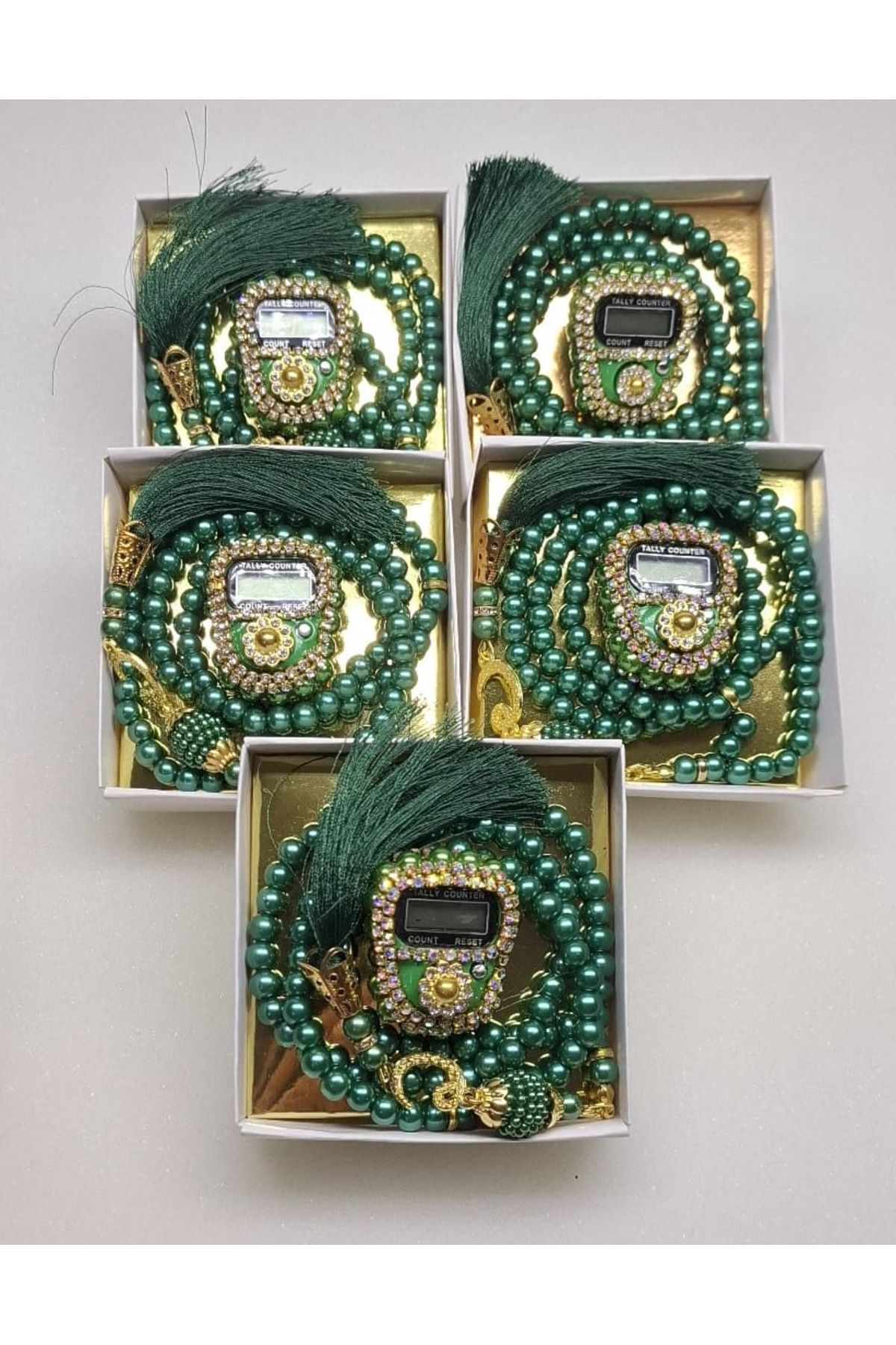 gift, 5-piece Boxed Gemstone Zikirmatik Rosary Gift Set, Mawlid,circumcision, souvenirs