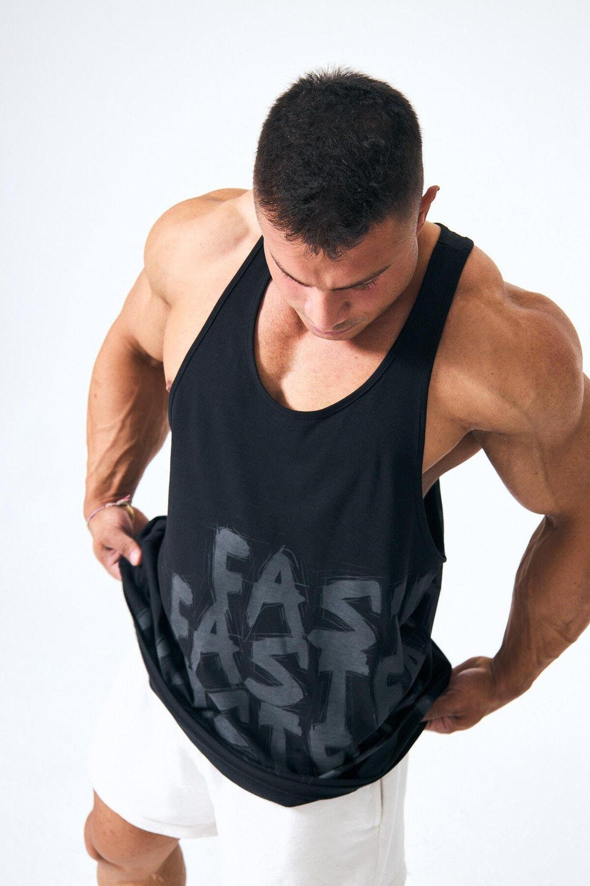 FAST EFFECT WEAR-"Doodle" Printed Front and Side Tank Top 7