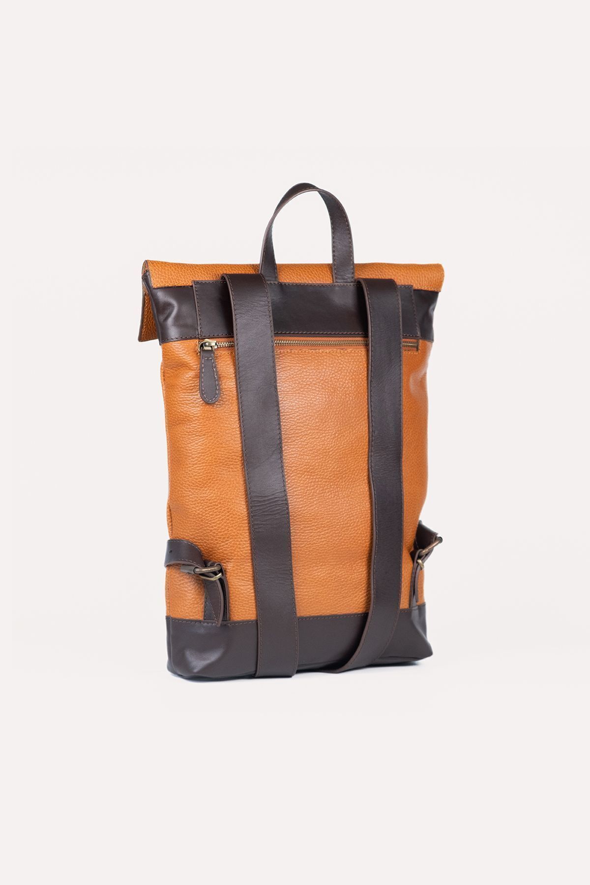 کوله پشتی زنانه نارنجی Monte Cristo Deri | NMSÇ-0001 اورجینال - تصویر 4