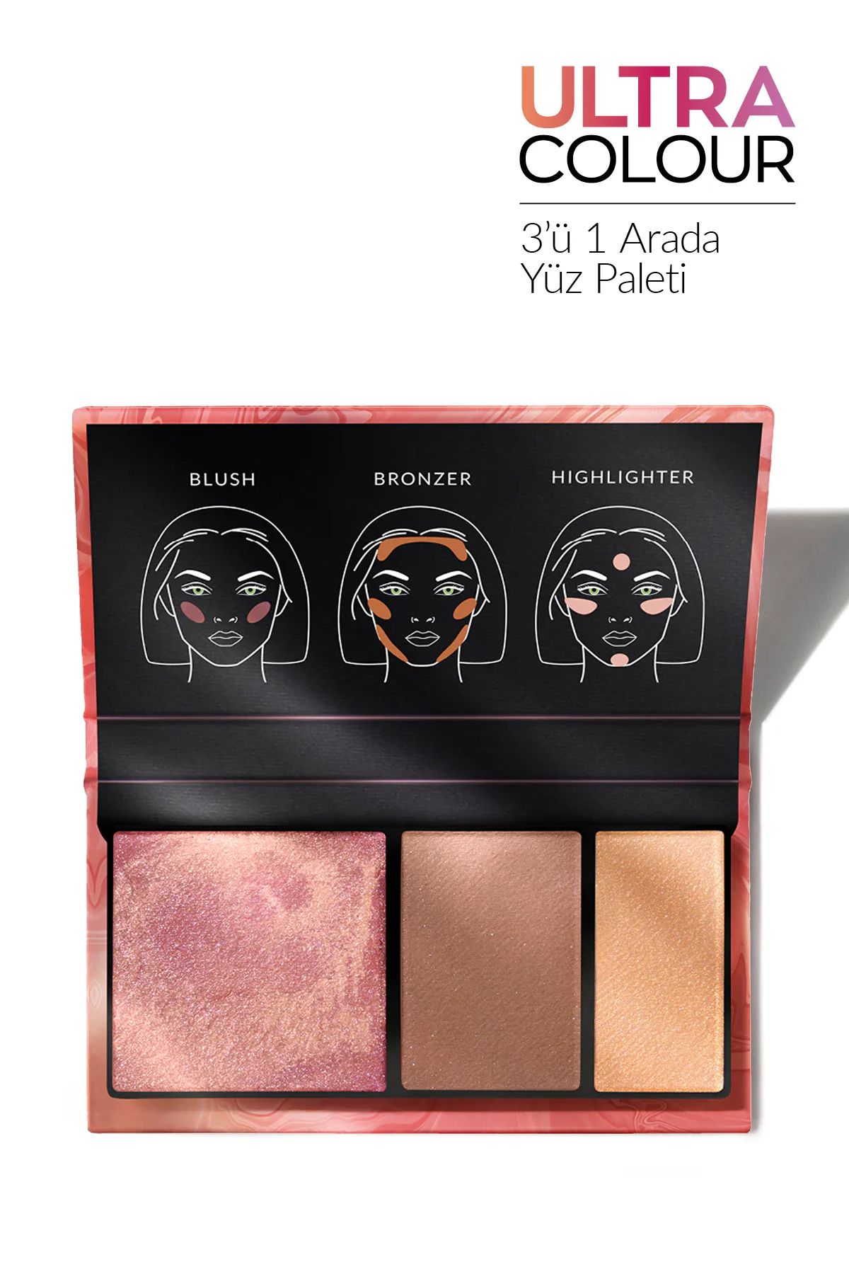 Ultra Color 3 in 1 Face Palette Golden Hour Avon
