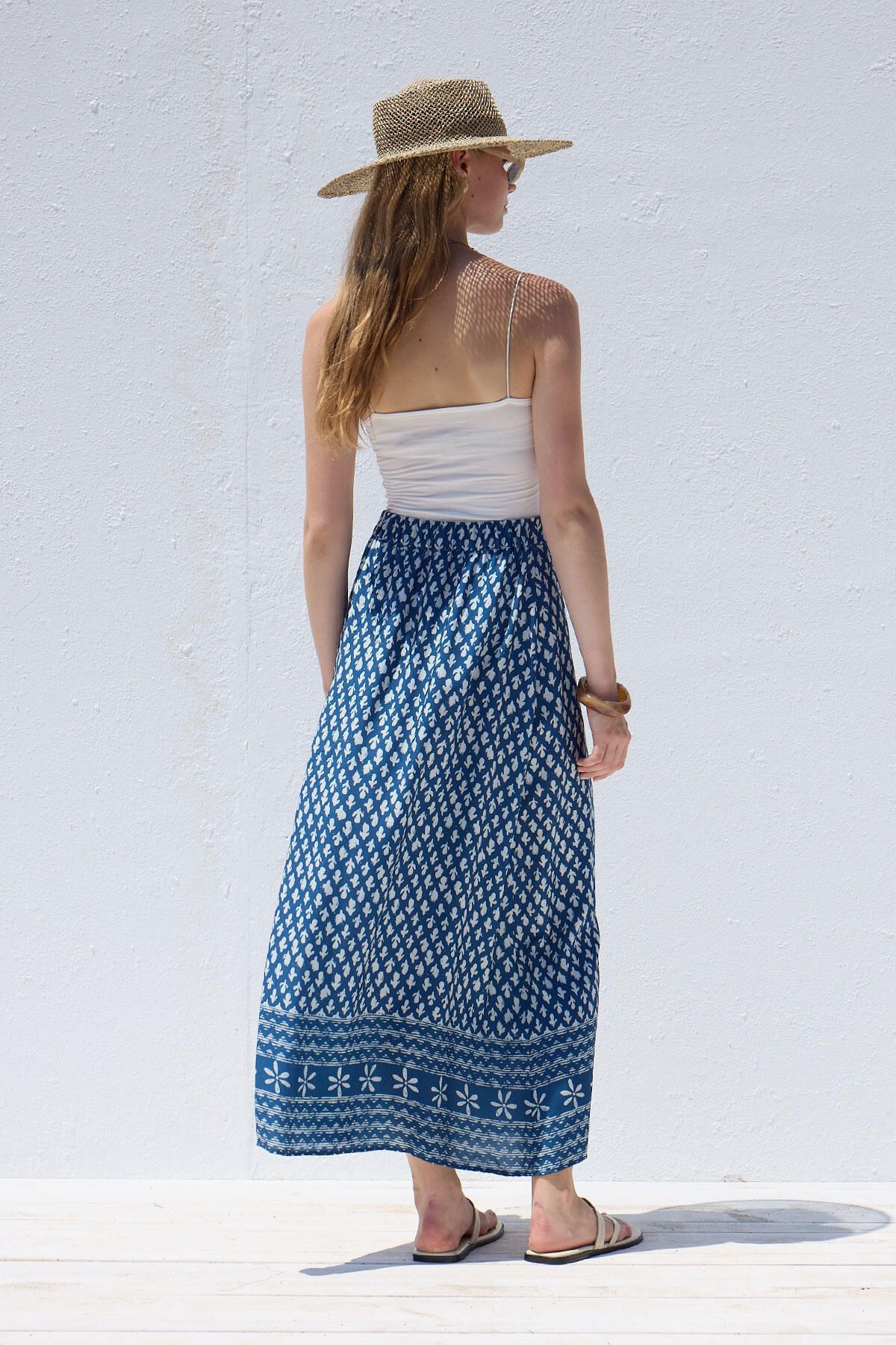 Manuka-Simone Patterned Viscose Wrap Skirt 8