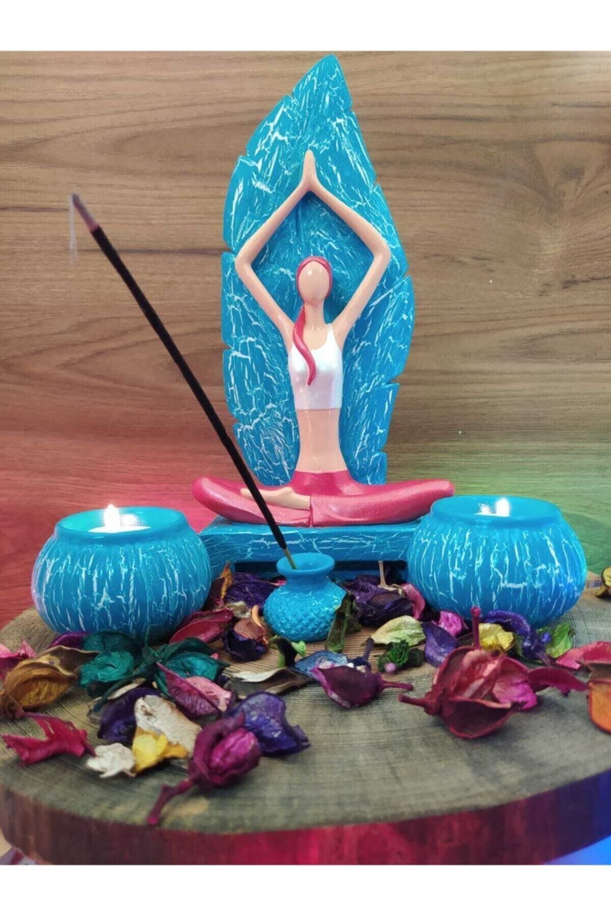 Yoga Yapan Kız Tütsülük Ve Mumluk
