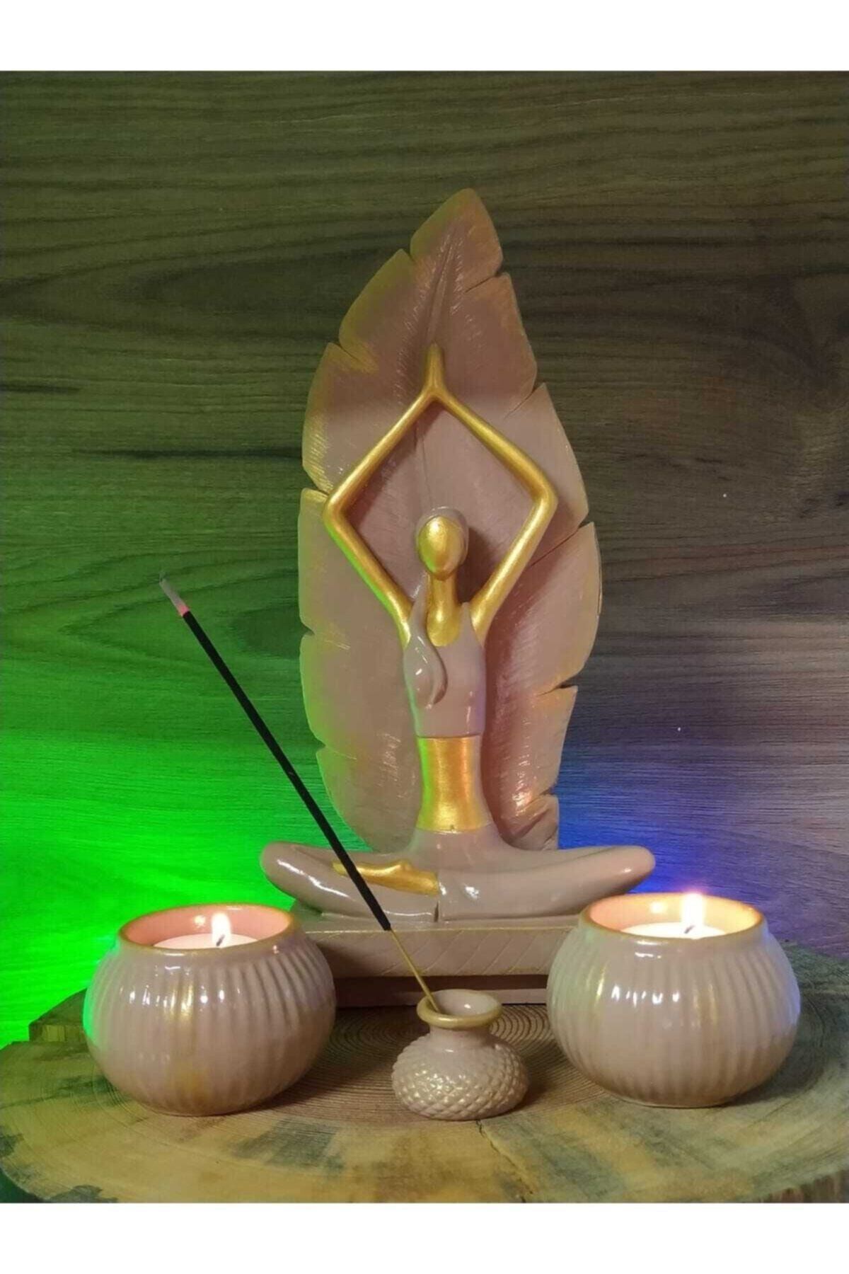 Yoga Yapan Kız Tütsülük Ve Mumluk