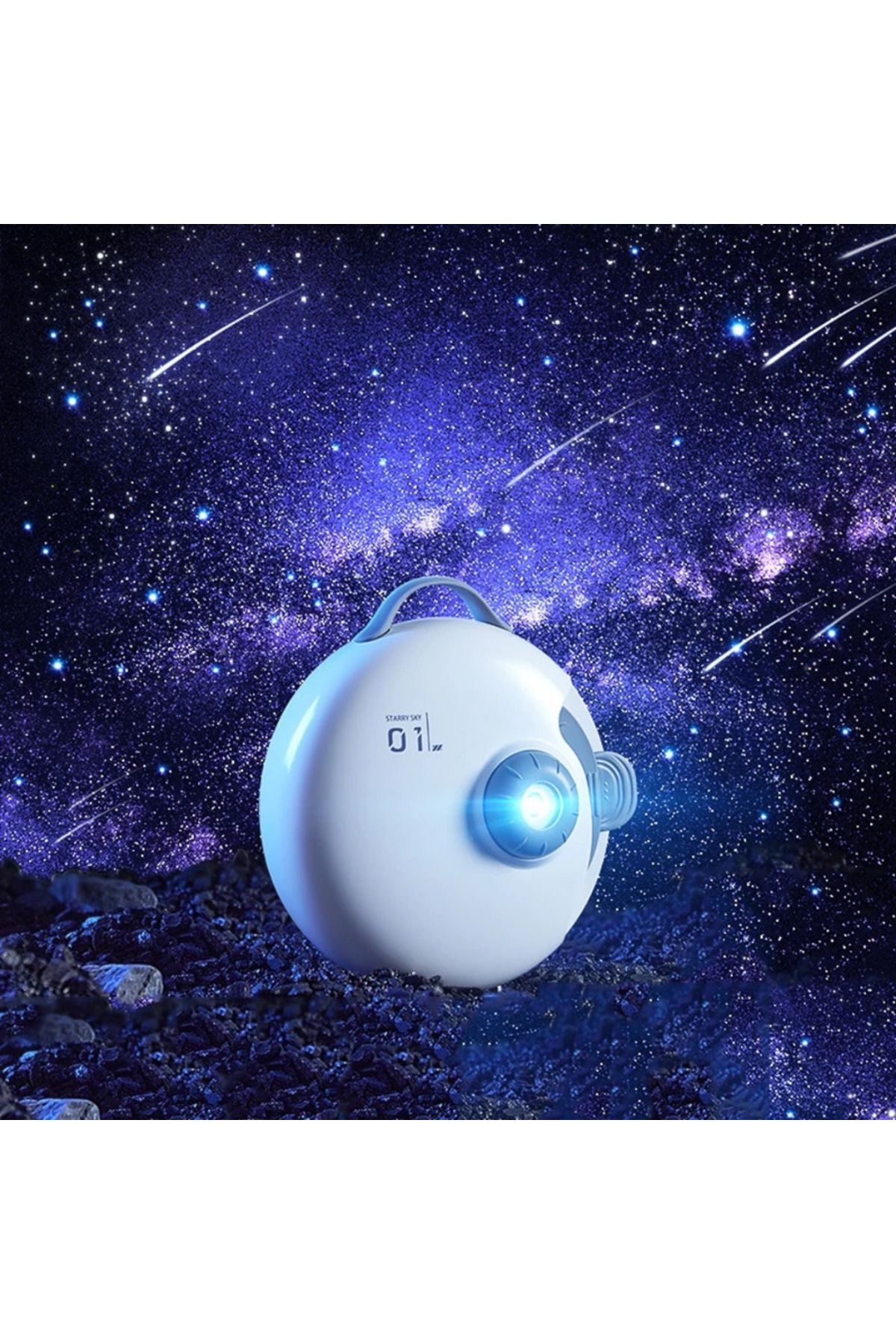 Projektör Bluetooth Hoparlörlü Gece Masa Lambası Galaxy Gökyüzü Star Projeksiyon Kumandalı Samanyol 3