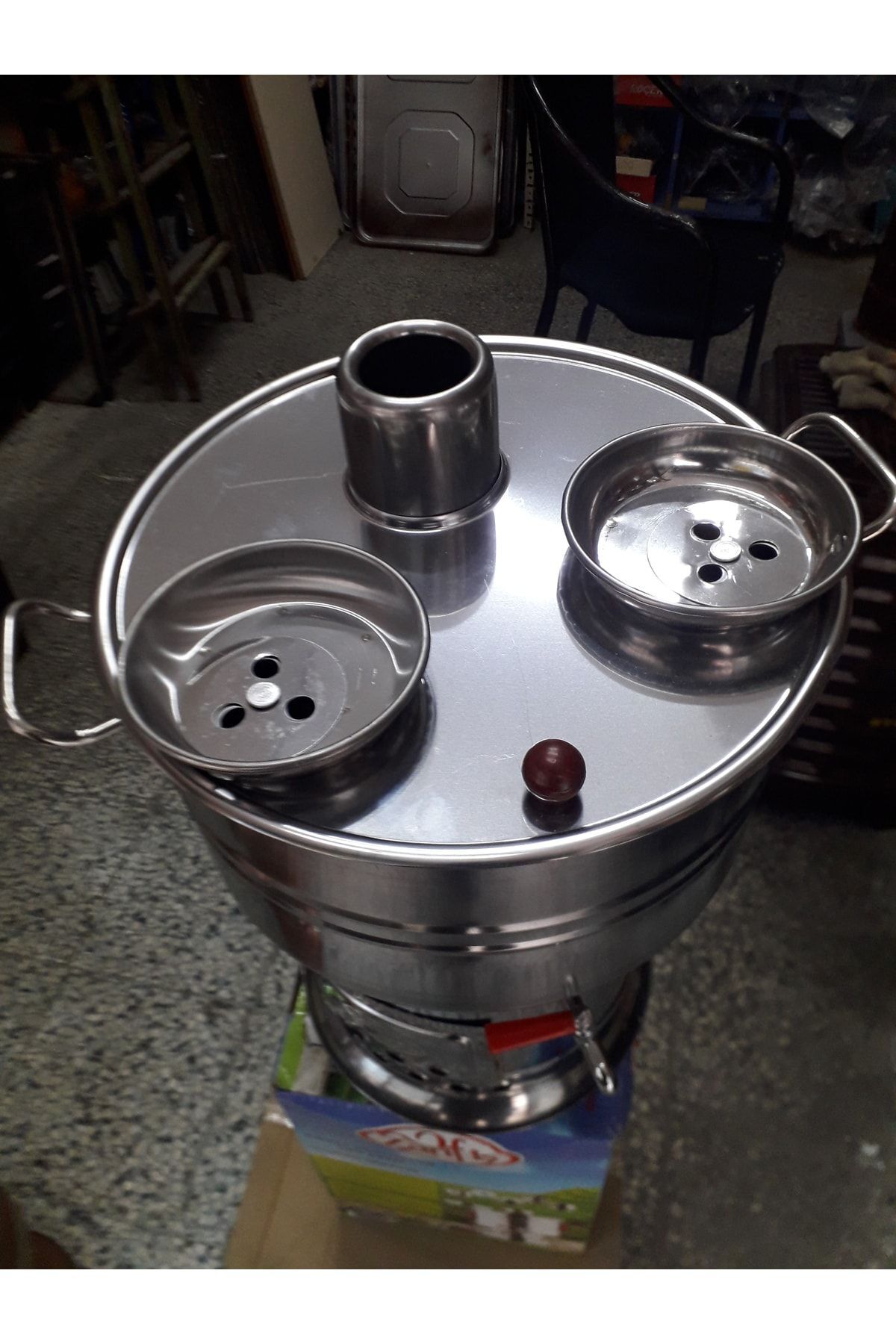 Semaver Tek Musluk Çift Demlik 13 Lt 2