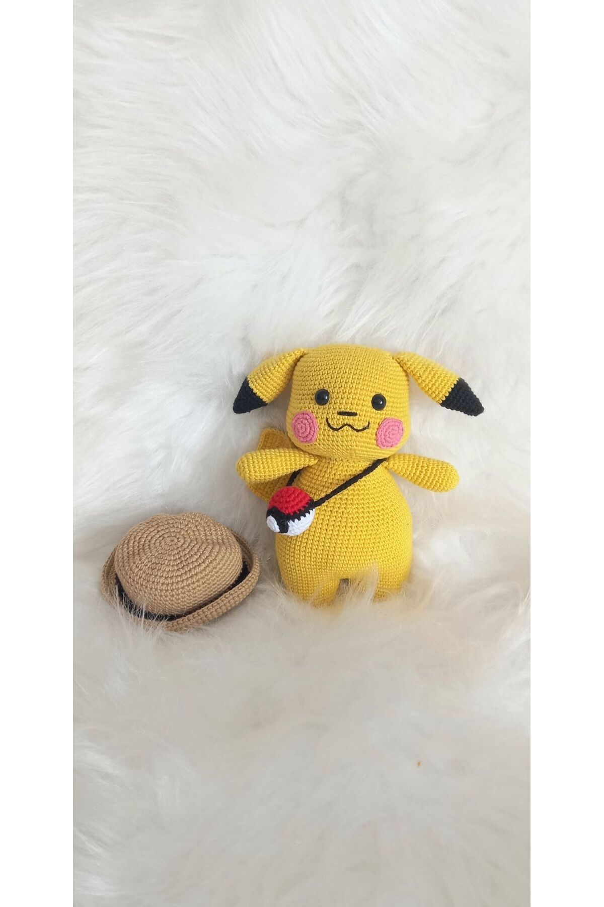 YUSUF TOKTAS TOYS CITY Pikachu Amigurumi Örgü Oyuncak - Fiyatı