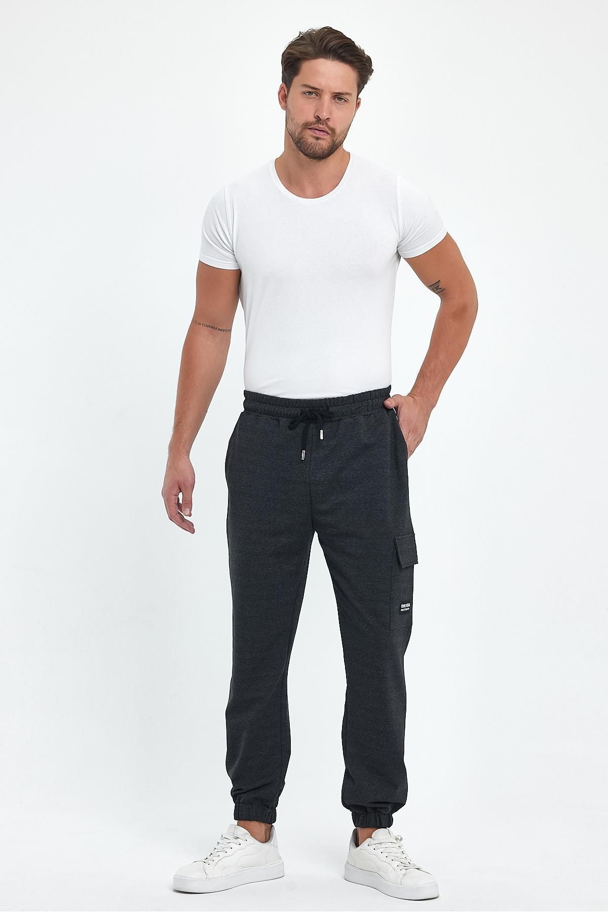 شلوار گرمکن مردانه خاکستری ESPİNA | ESP-E0063 اورجینال - تصویر 4