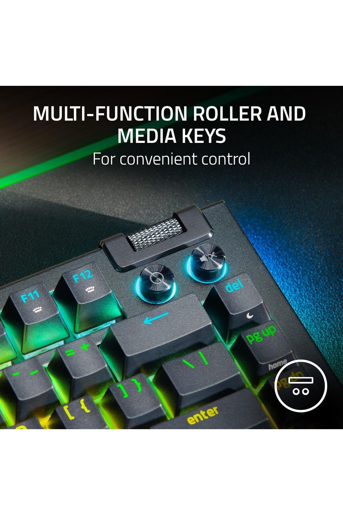 RAZER-BlackWidow V4 75% Hot-swappable Mechanical Gaming Keyboard - Black 5