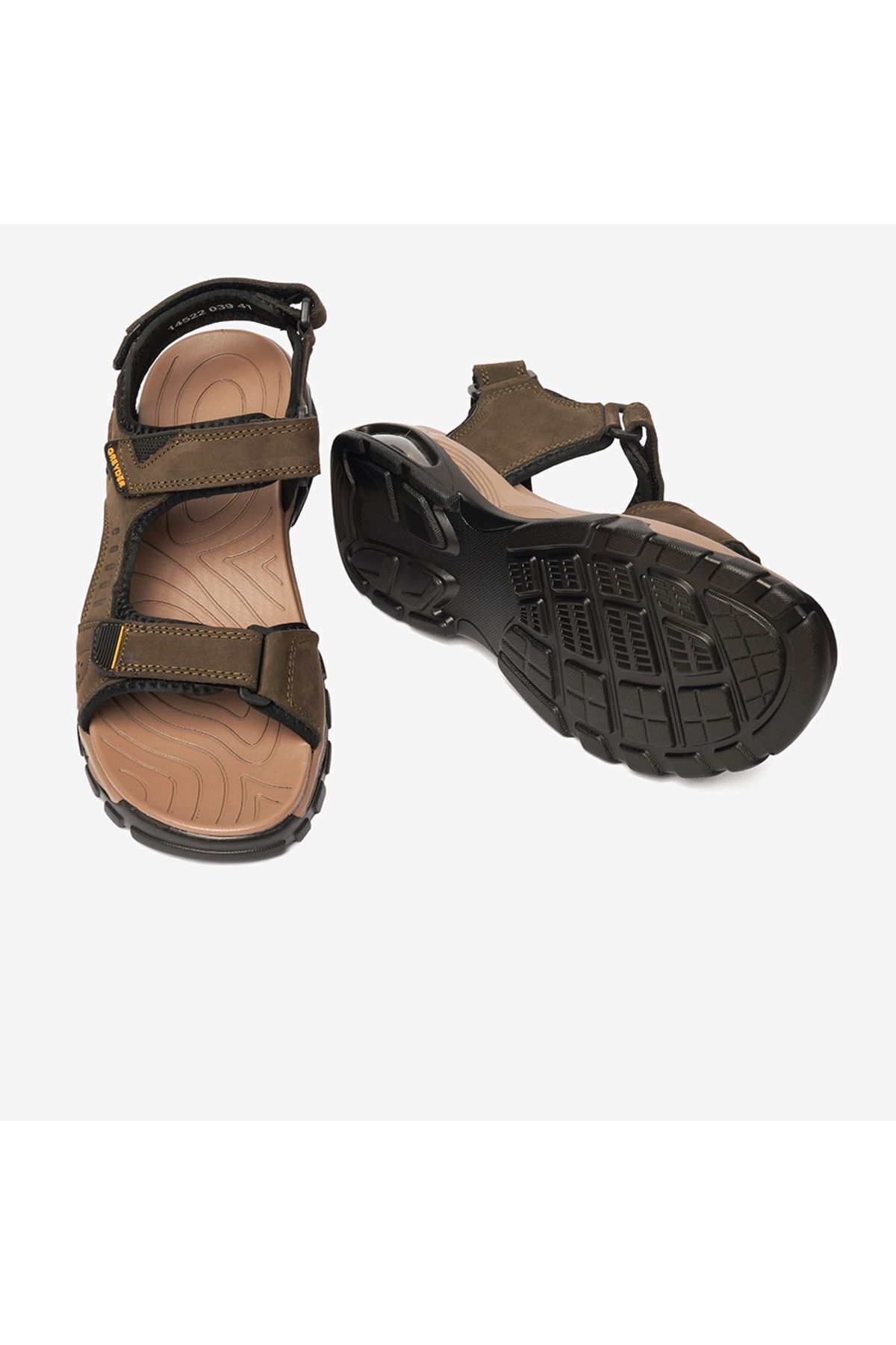 Greyder-Ανδρικά σανδάλια από γνήσιο δέρμα Khaki - 4y1cs14522 6