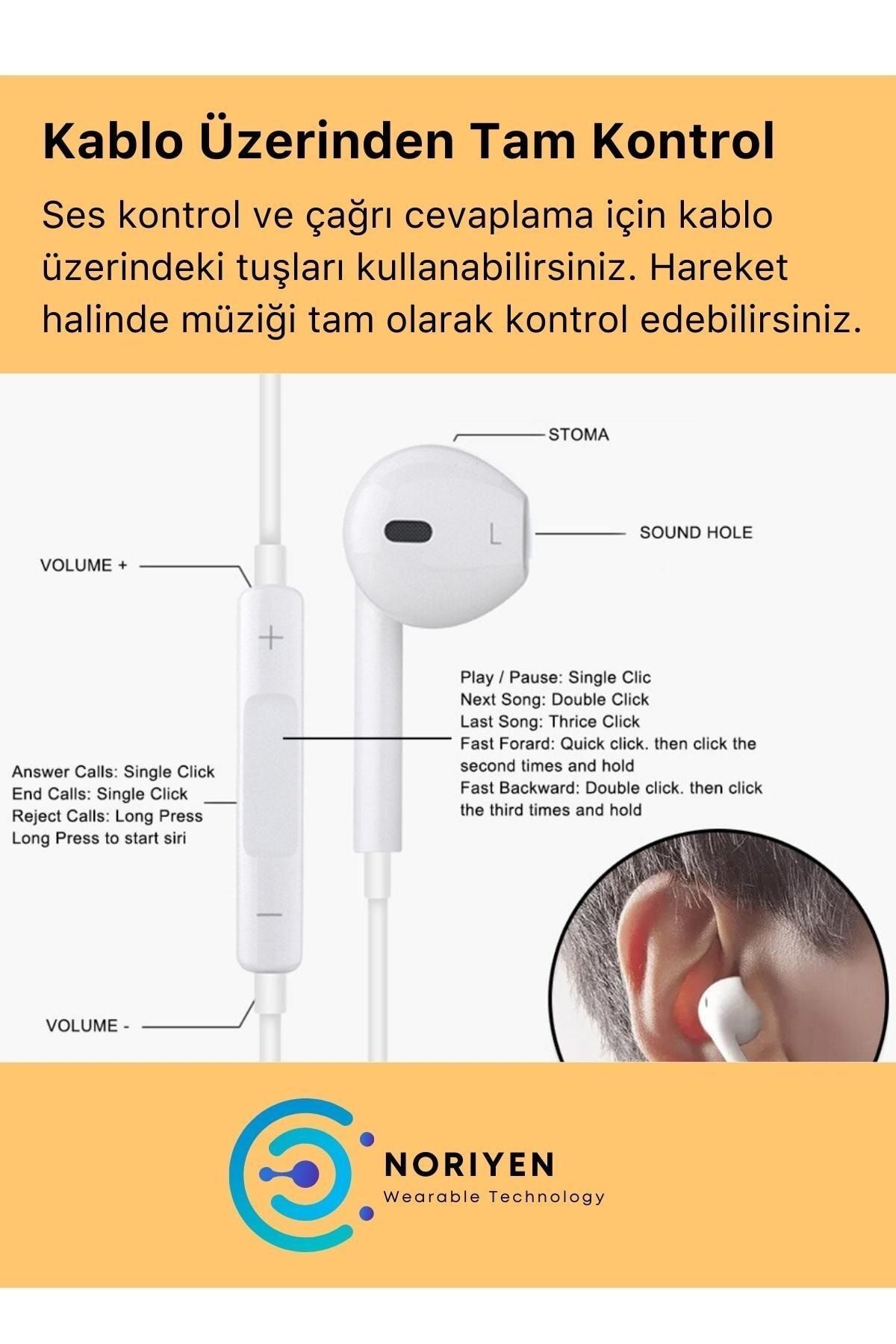 Aux Dönüştürücü Hediyeli Ios Uyumlu Lightning Konnektörlü Earpods Kablolu Bluetooth Kulaklık