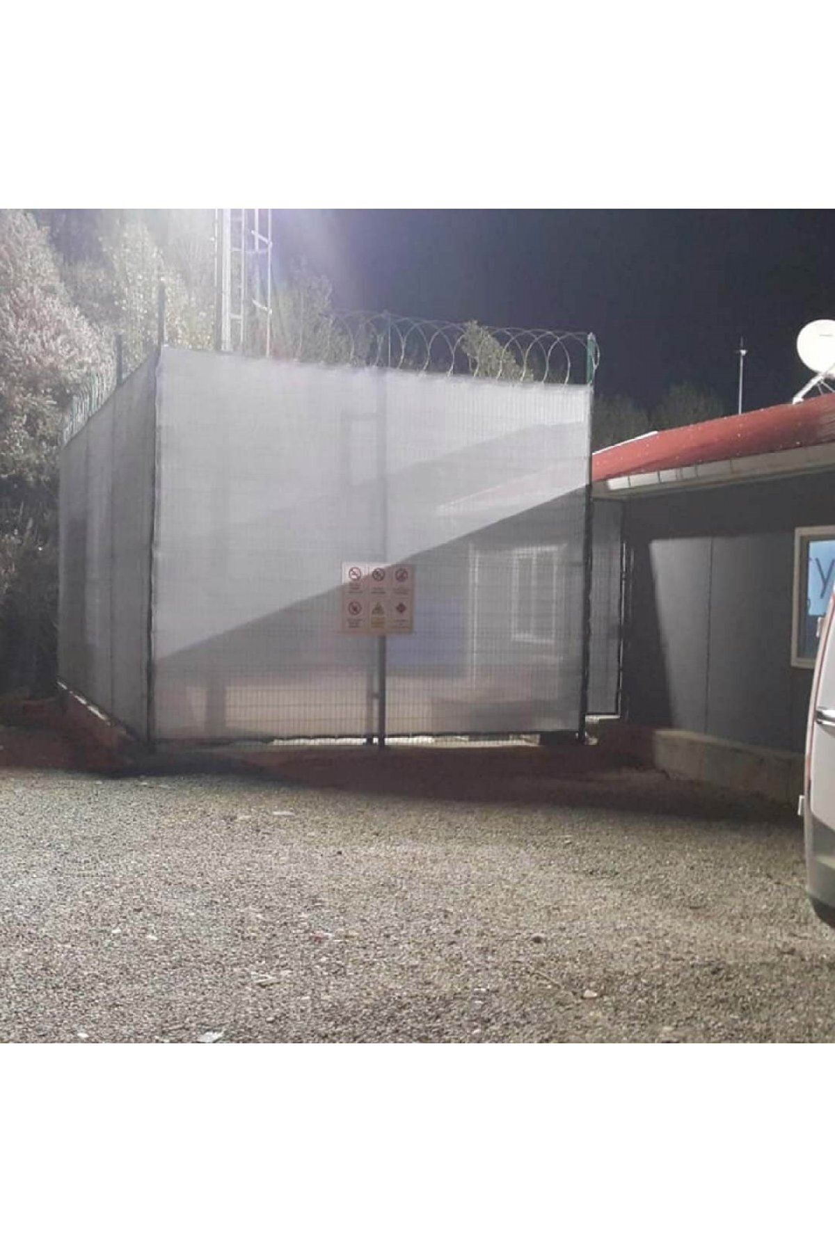 Yüzde 95'lik Gri - Gümüş Gölgelik File - 1*18 Metre - Branda - Çit Filesi - Şeritli Halkalı 3