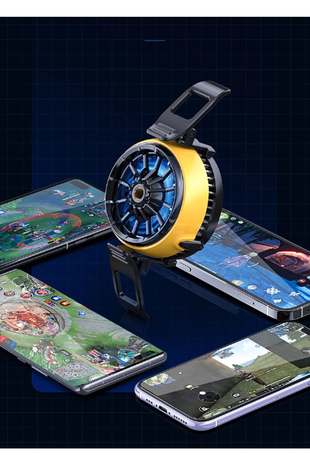 Süper İletken Telefon Sessiz Soğutma Fanı Radyatör Soğutucu Ios Android Gaming 2