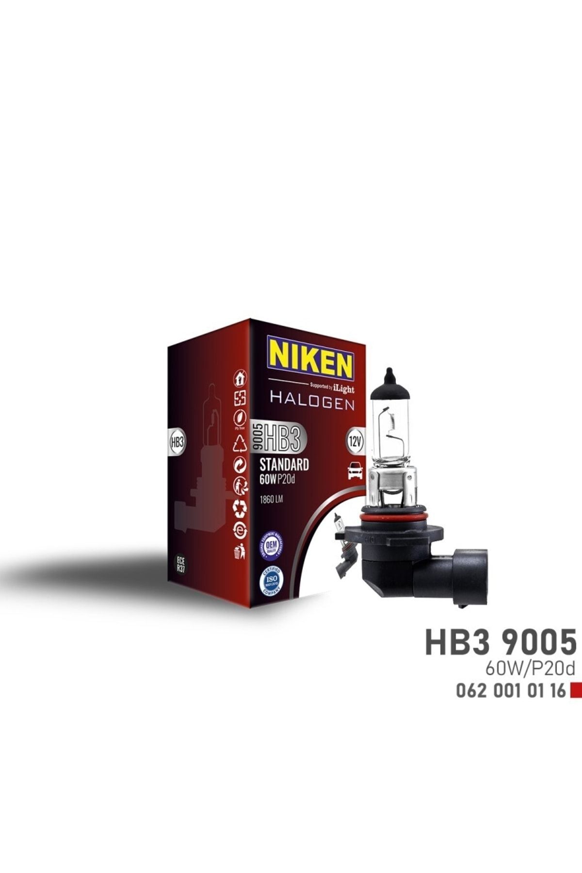 Niken Arttırılmış Halojen Far Ampulü Hb3-9005