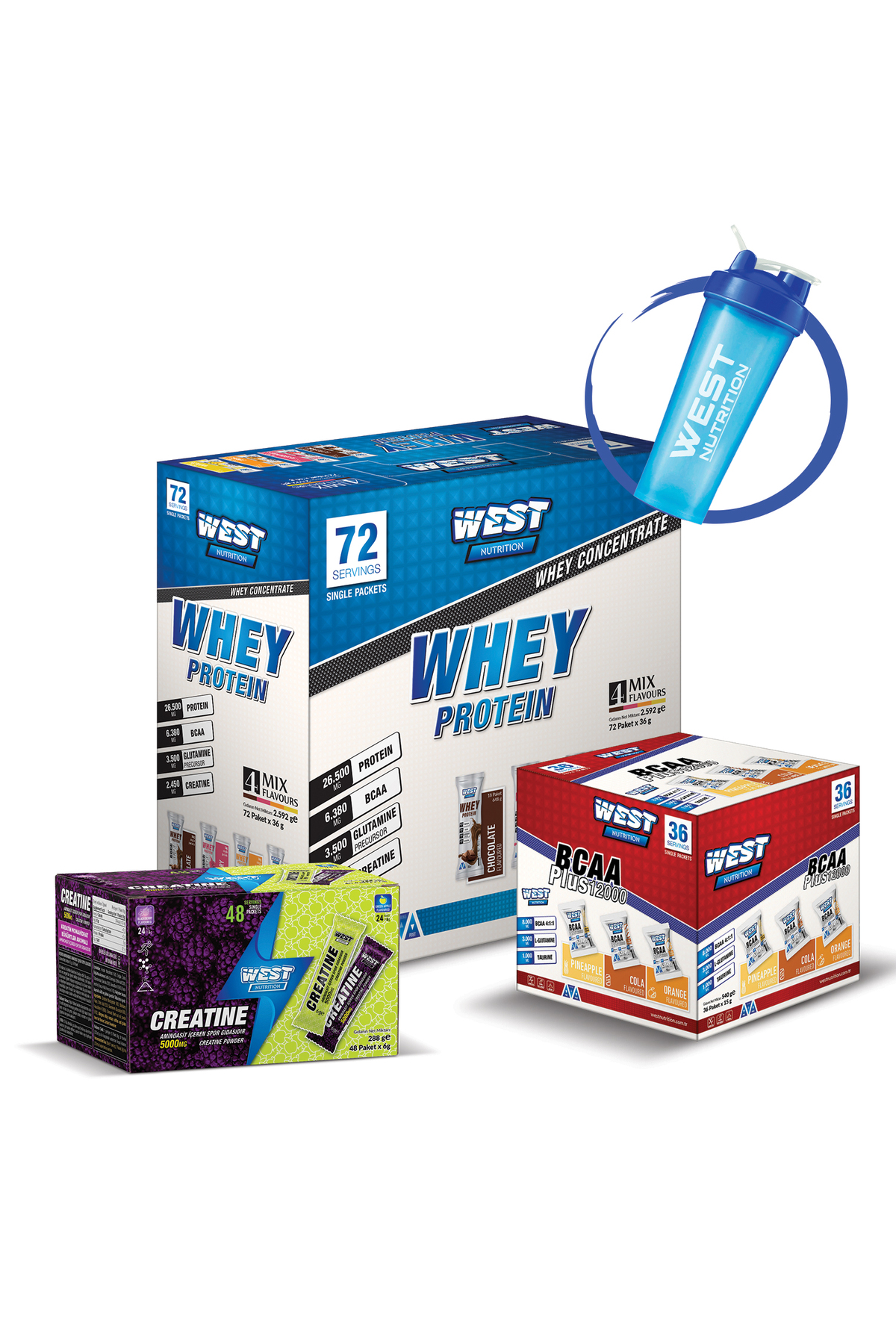Whey Protein Tozu Saşe - Bcaa Plus Saşe - Kreatin Paketi