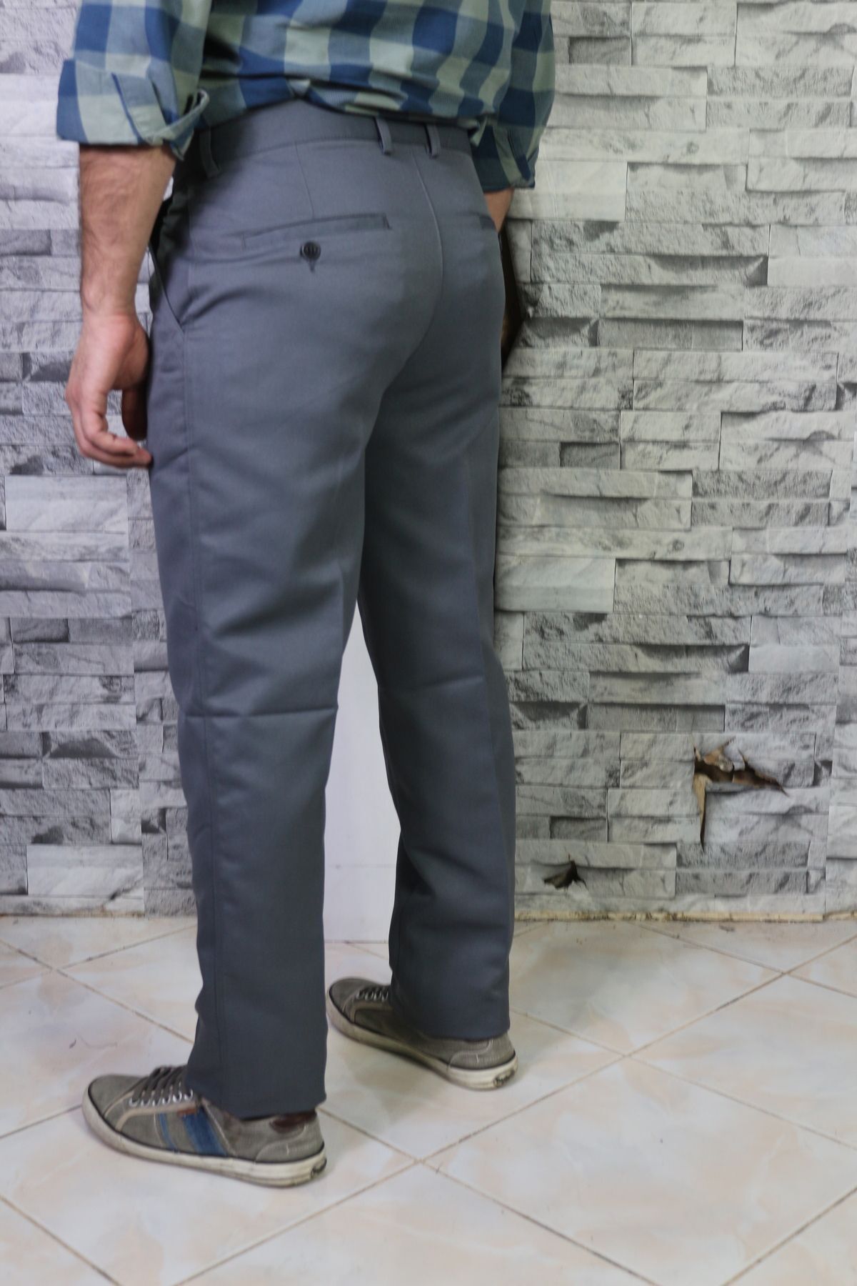 شلوار مردانه خاکستری Bilgiçler | 2.38949E+017 اورجینال - تصویر 3