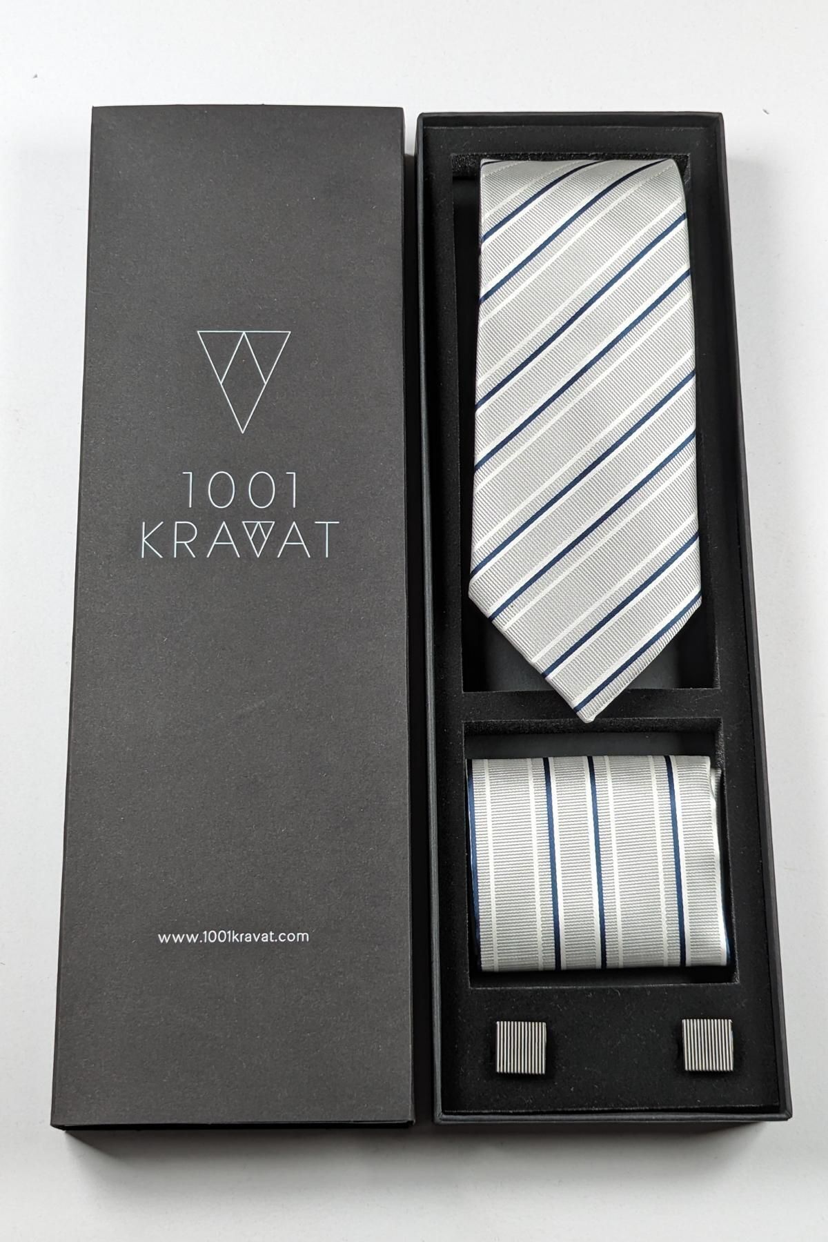  ست هدیه مردانه با پوشت گردن، کراوات و دکمه سرآستین