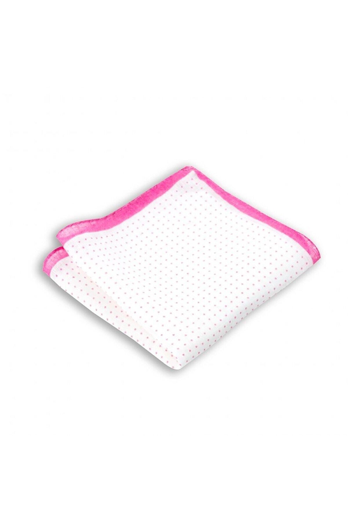  پوشت جیبی کتان طرح‌دار طرح خال‌خالی بنفش، ۳۳x۳۳ سانتی‌متر