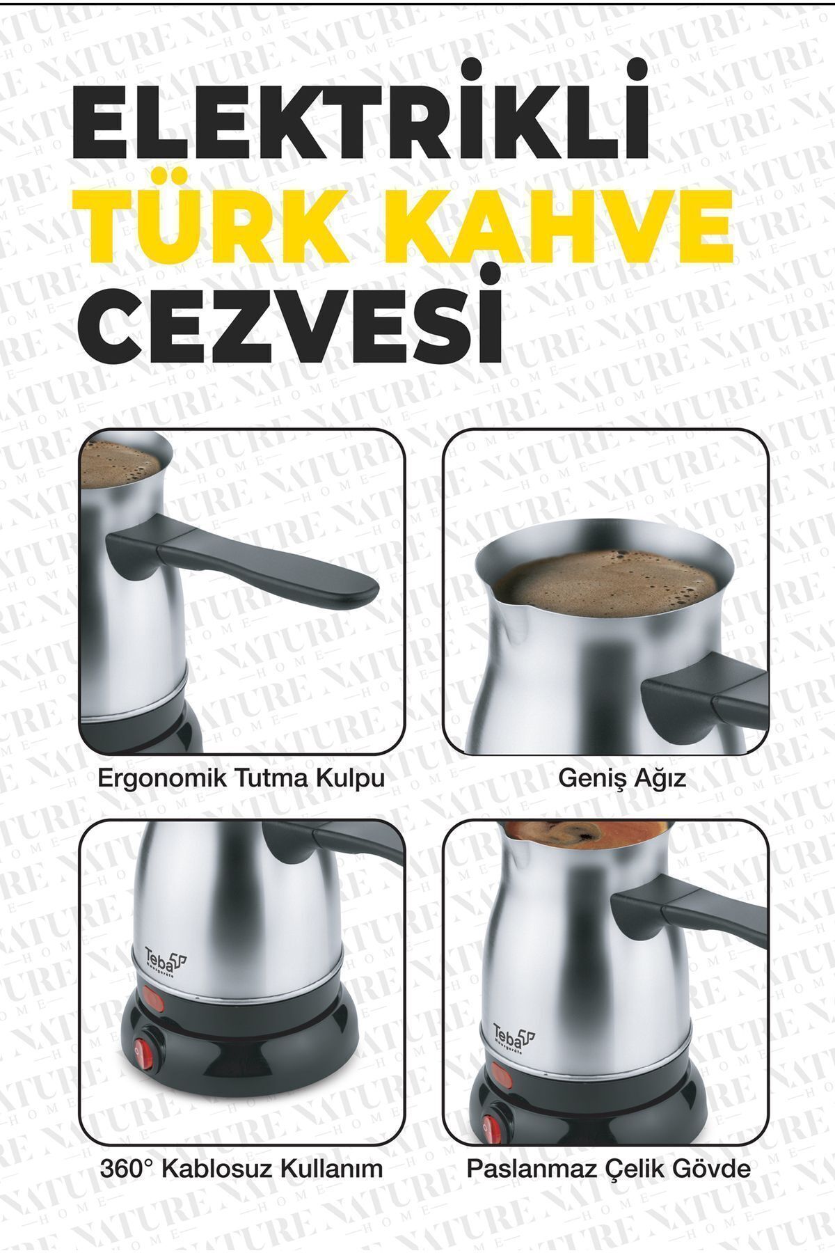 Teba-Electric Coffee Pot, Electric Turkish Coffee Machine 3