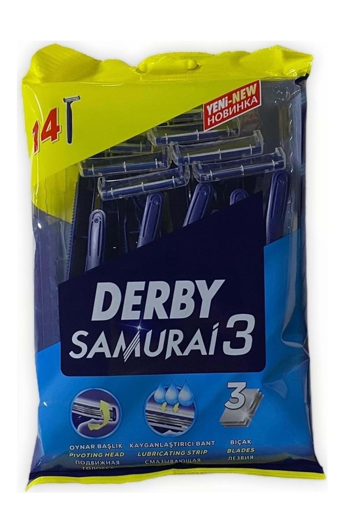 Derby Samurai 3 Bıçak 14 Adet