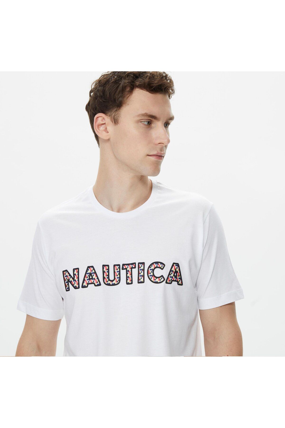 تی شرت مردانه سفید V35412T.1BW Nautica V35412T.1BW.L Nautica