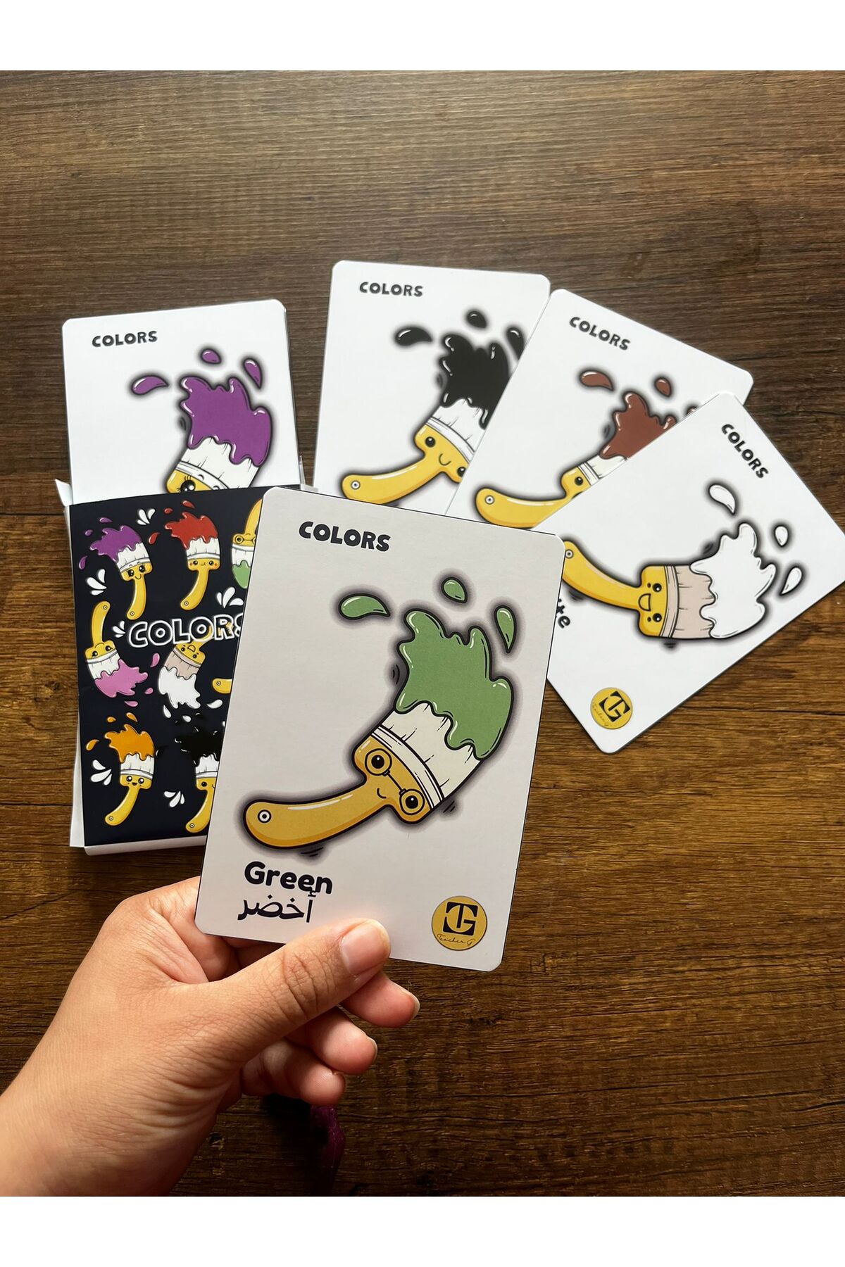 Teacherg game İngilizce/Arapça ilk 180 sözcük kartlar (flash cards) (10 farklı konu) fotoğrafı 6 (önizleme)