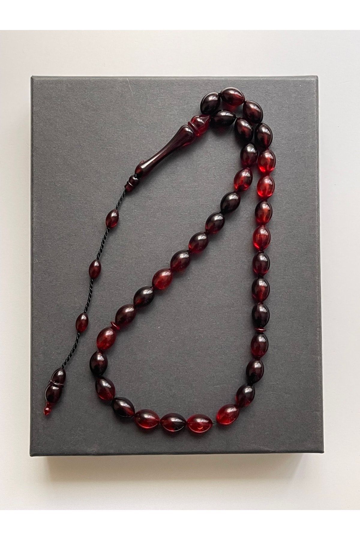 Rupen Kraft Mărgele De Rugăciune De Chihlimbar Pulbere Cu Cutie De Orz Tăiat - One Size