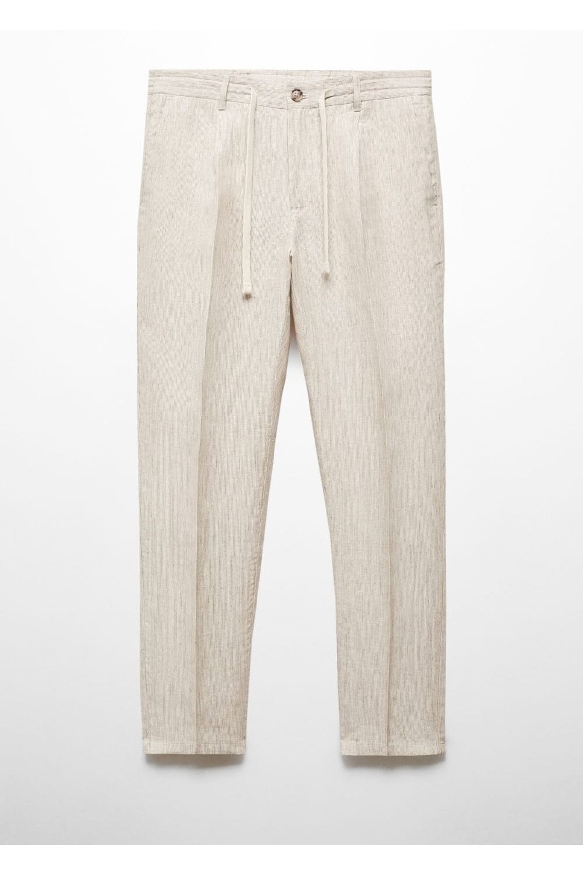 MANGO Man-Pruhované kalhoty Slim Fit ze 100% lnu 3