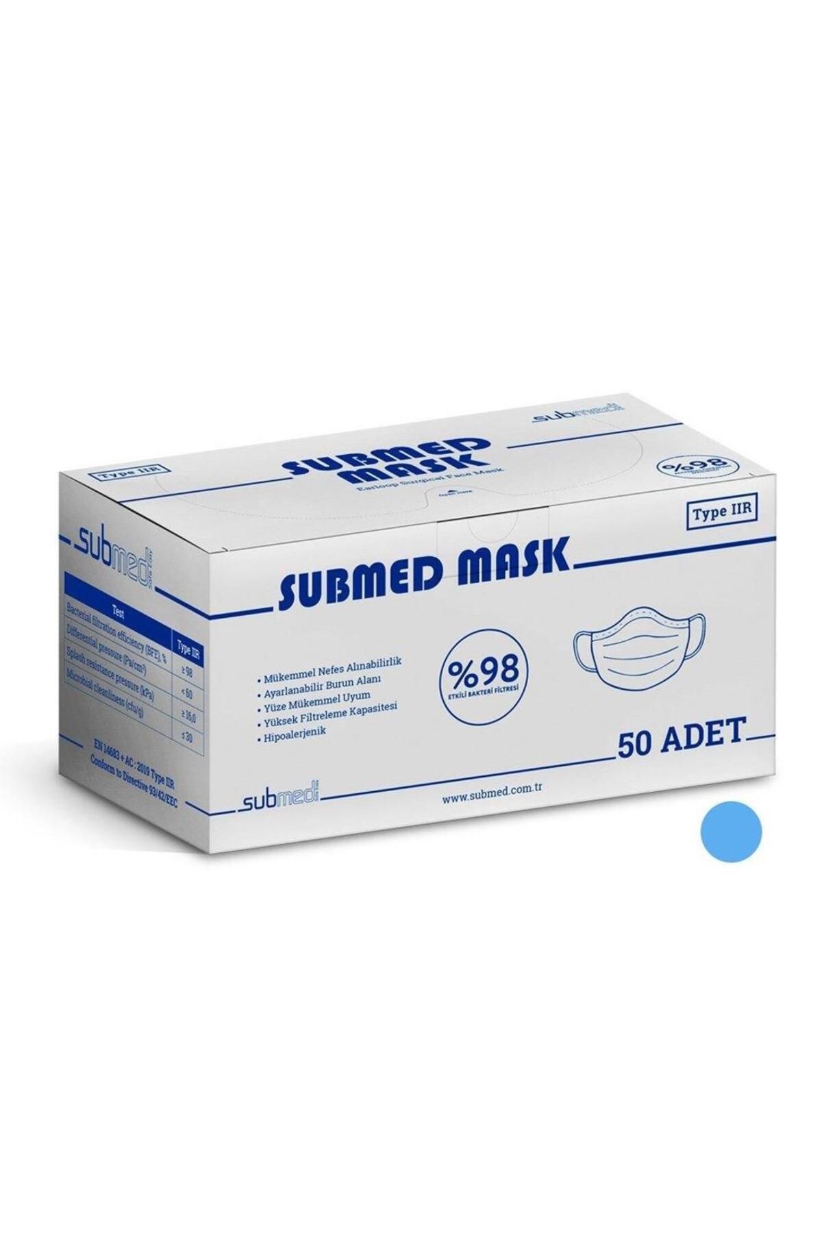 submed 3 KATLI 50 Lİ BEYAZ MASKE