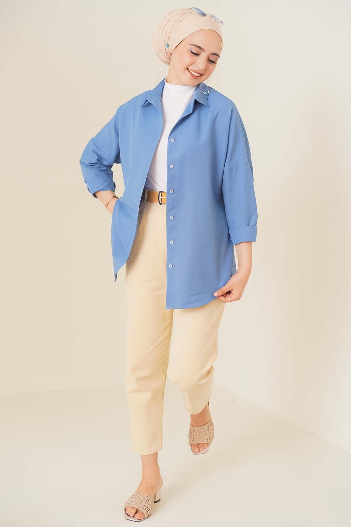 Bigdart-103901 Oversize Basic Hidzsáb ing - indigó 2