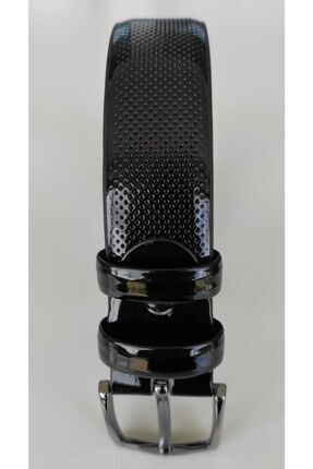 Trend Deri Suni Nokta Desen Çocuk Kemeri 3cm