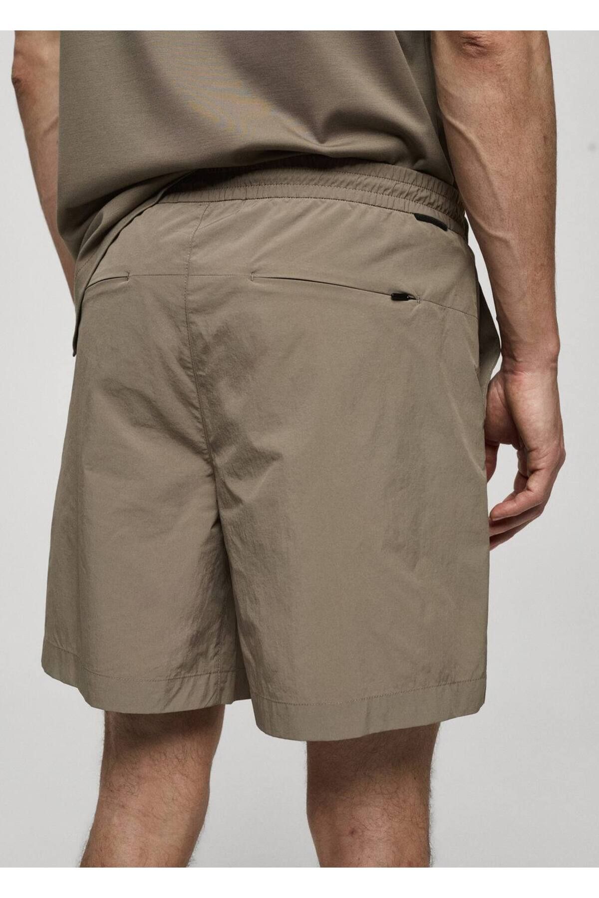 MANGO Man-Waterproof Drawstring Bermuda Shorts 6
