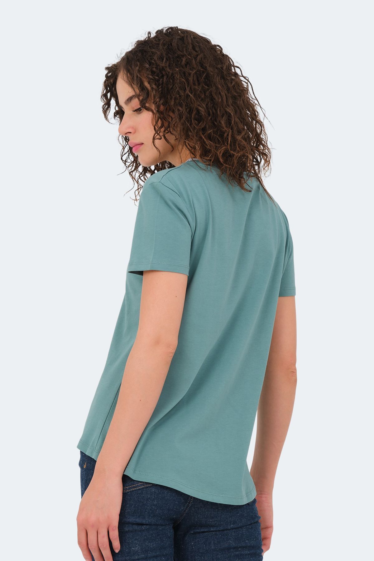 تیشرت زنانه ویراژ آبی سبز Slazenger