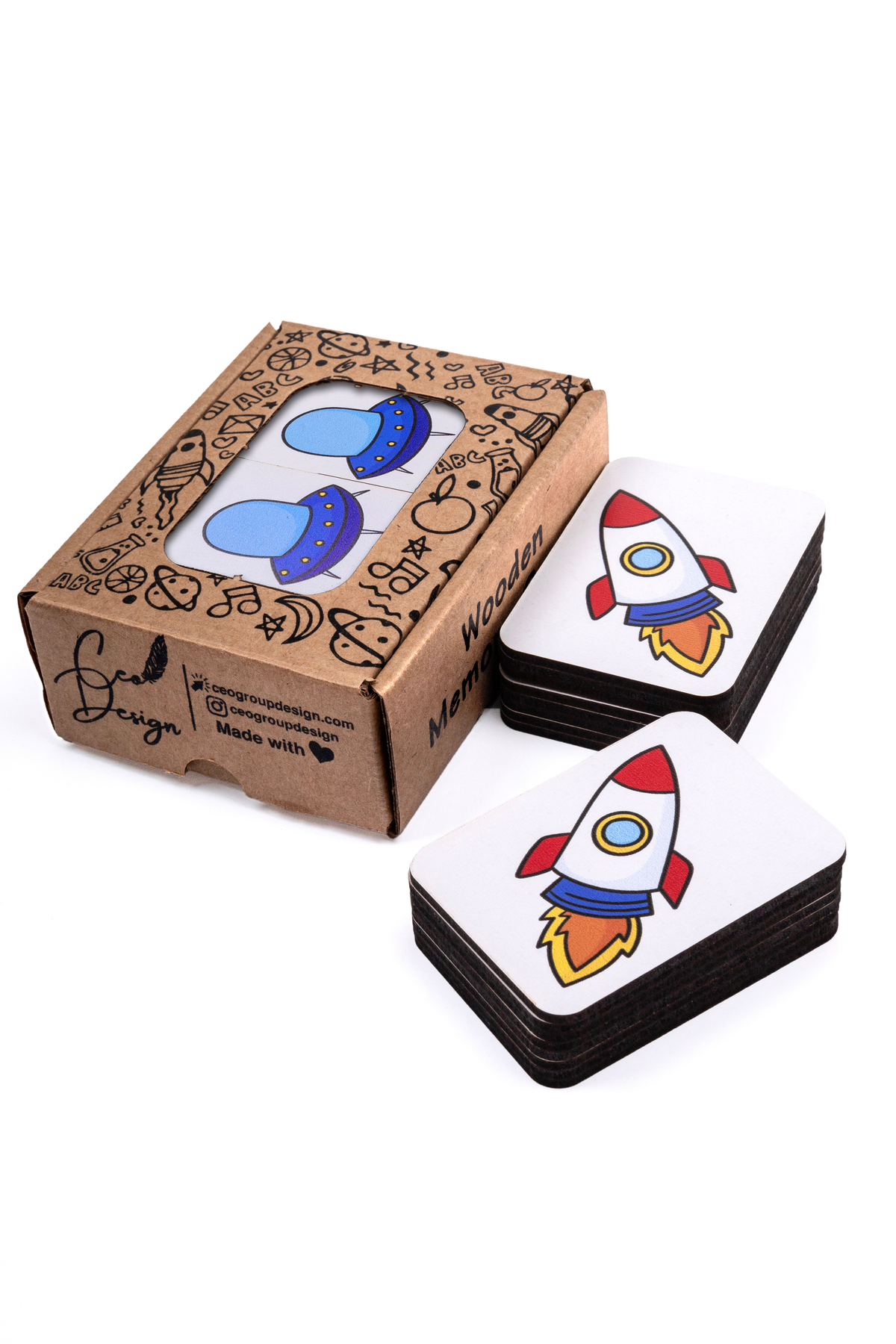 کاوش در دنیای اسرارآمیز فضا – کارت‌های جورکردنی چوبی برای کودکان مهدکودک و پیش‌دبستانی