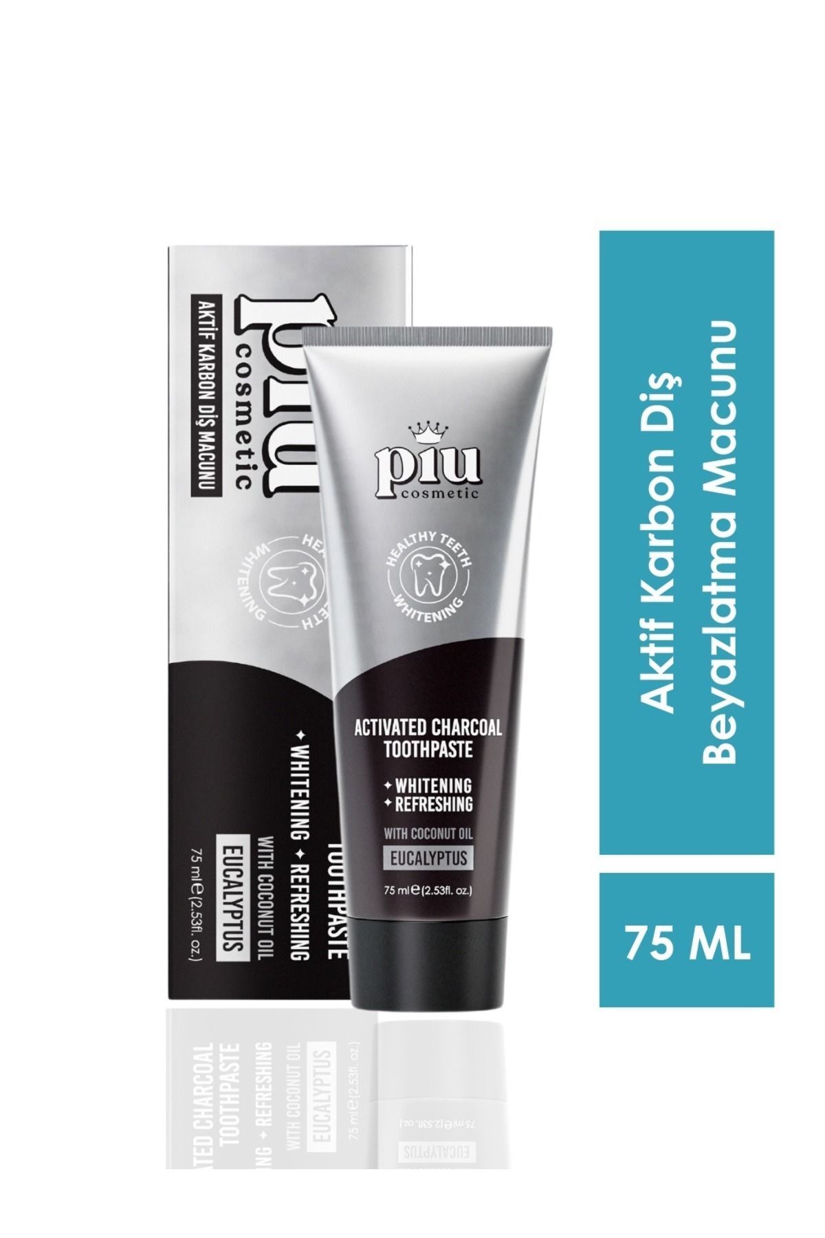 Piu Cosmetic Aktif Karbon Diş Beyazlatma Macunu 75 ml