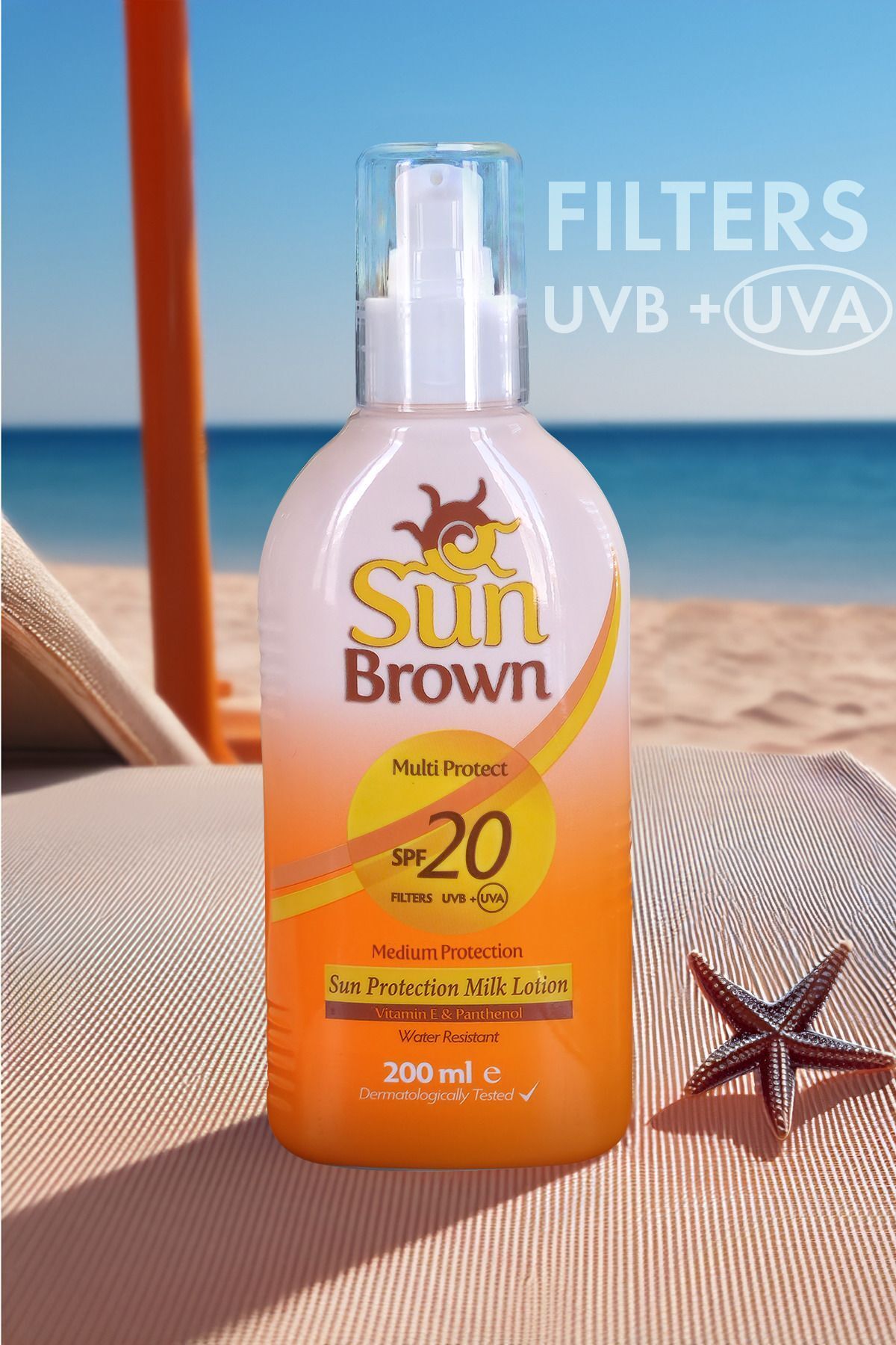 اسپری شیر ضد آفتاب Spf20 200 میلی لیتر Sun Brown