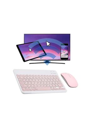 HOBİPİX İos Android İpad Uyumlu Kablosuz Klavye Mouse Set