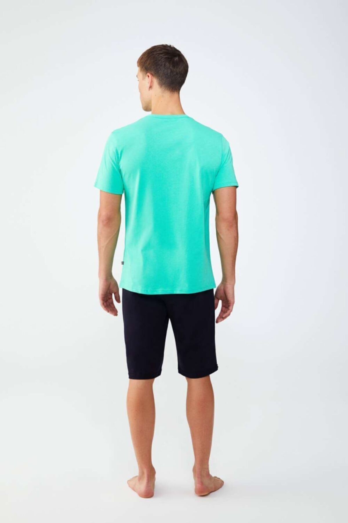 ست پیژامه سبز مردانه شلوارک تیشرت اورجینال U.S. Polo Assn.