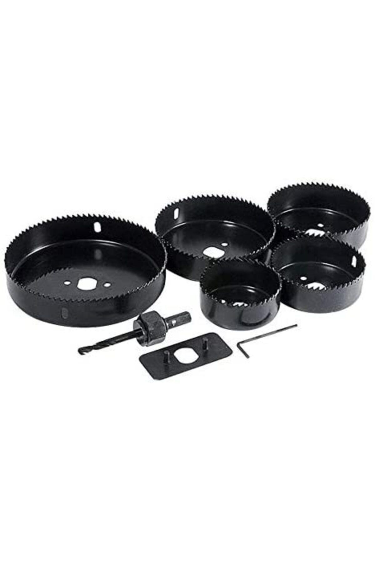 Genel Markalar 8 Parça Büyük Boy Ahşap Buat Kartonpiyer Alçıpan Delik Açma Oyuk Açma Stoktan Panç Seti