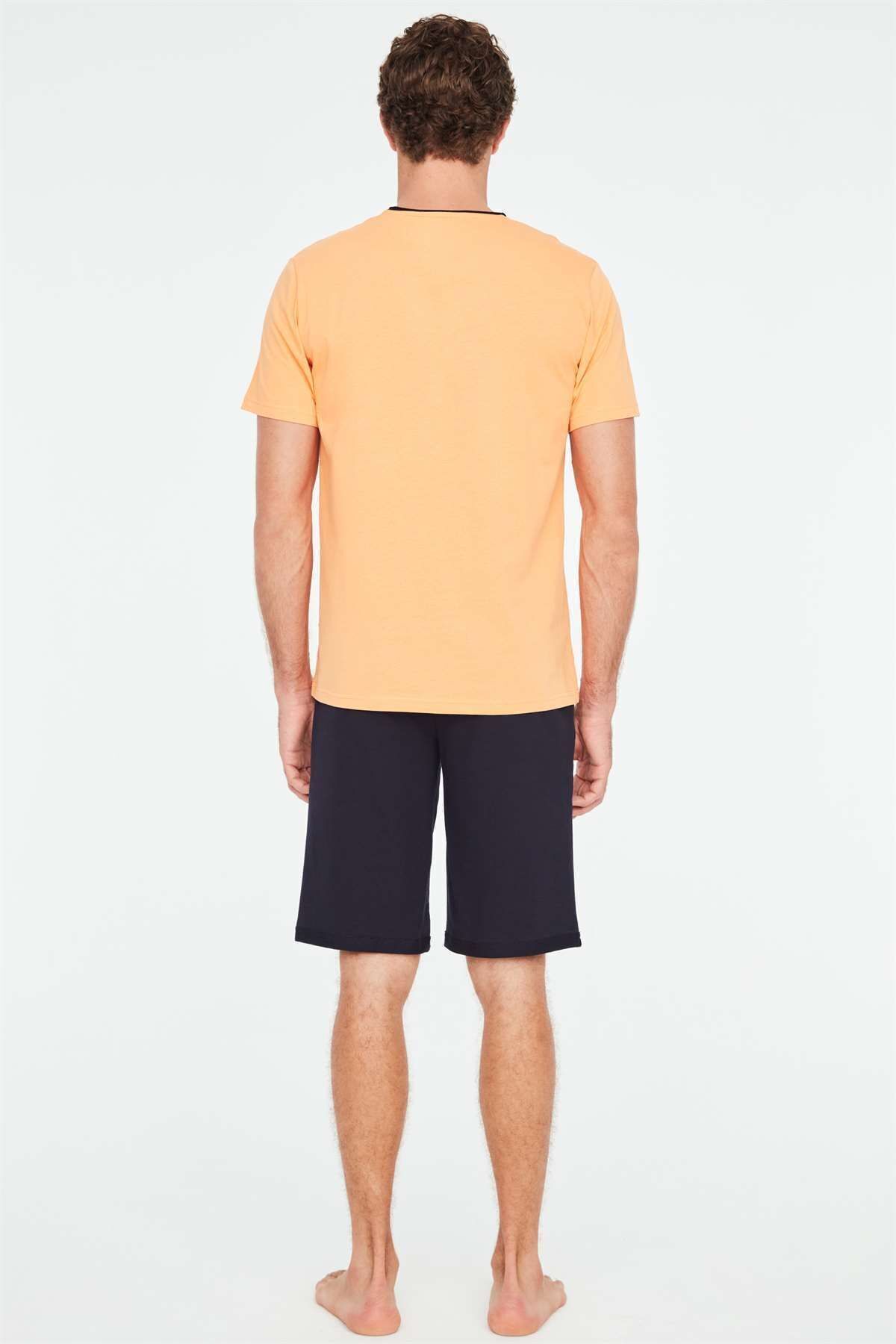 ست پیژامه نارنجی مردانه تیشرت اورجینال U.S. Polo Assn.