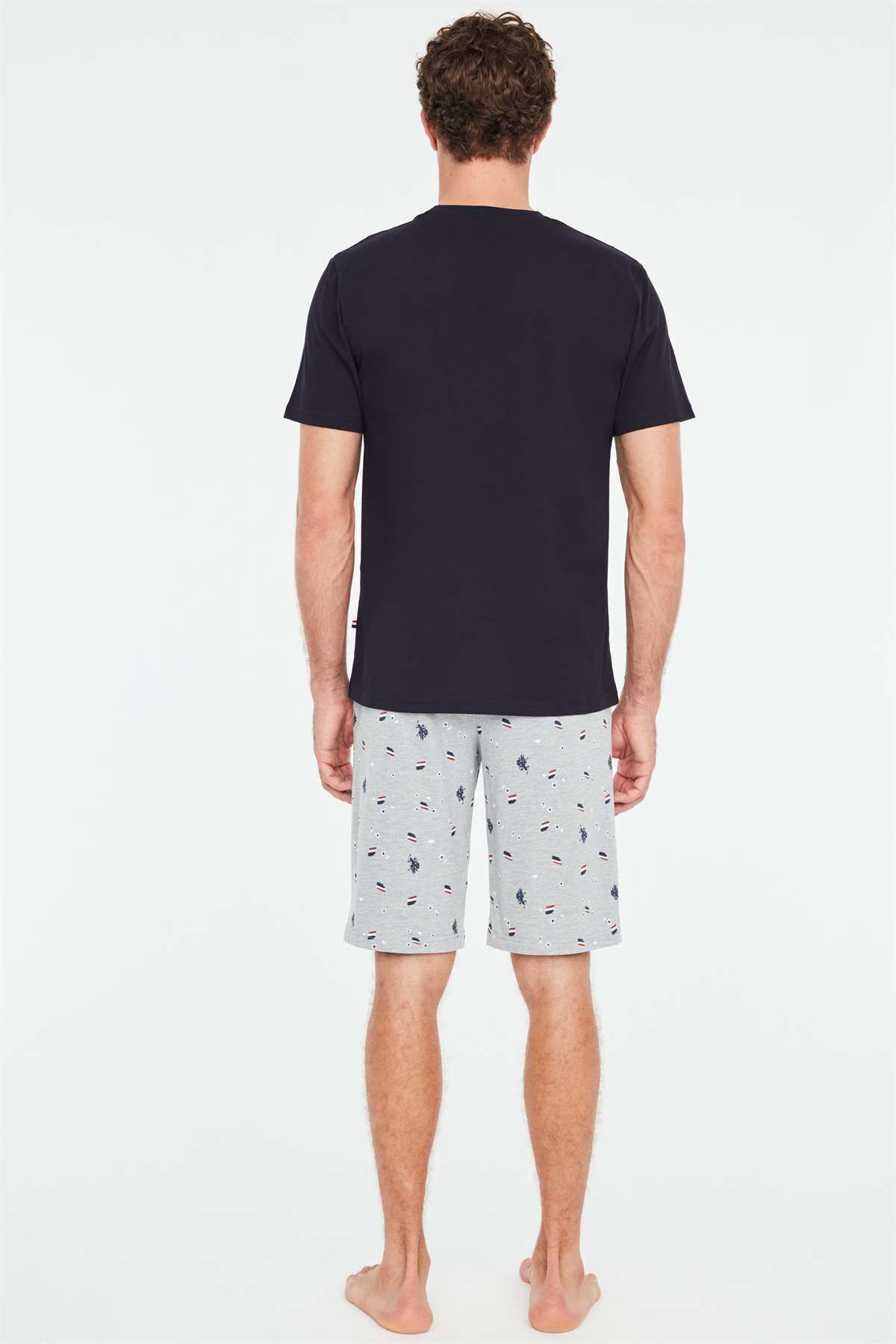 ست پیژامه آبی مردانه تیشرت سرمه ای U.S. Polo Assn.