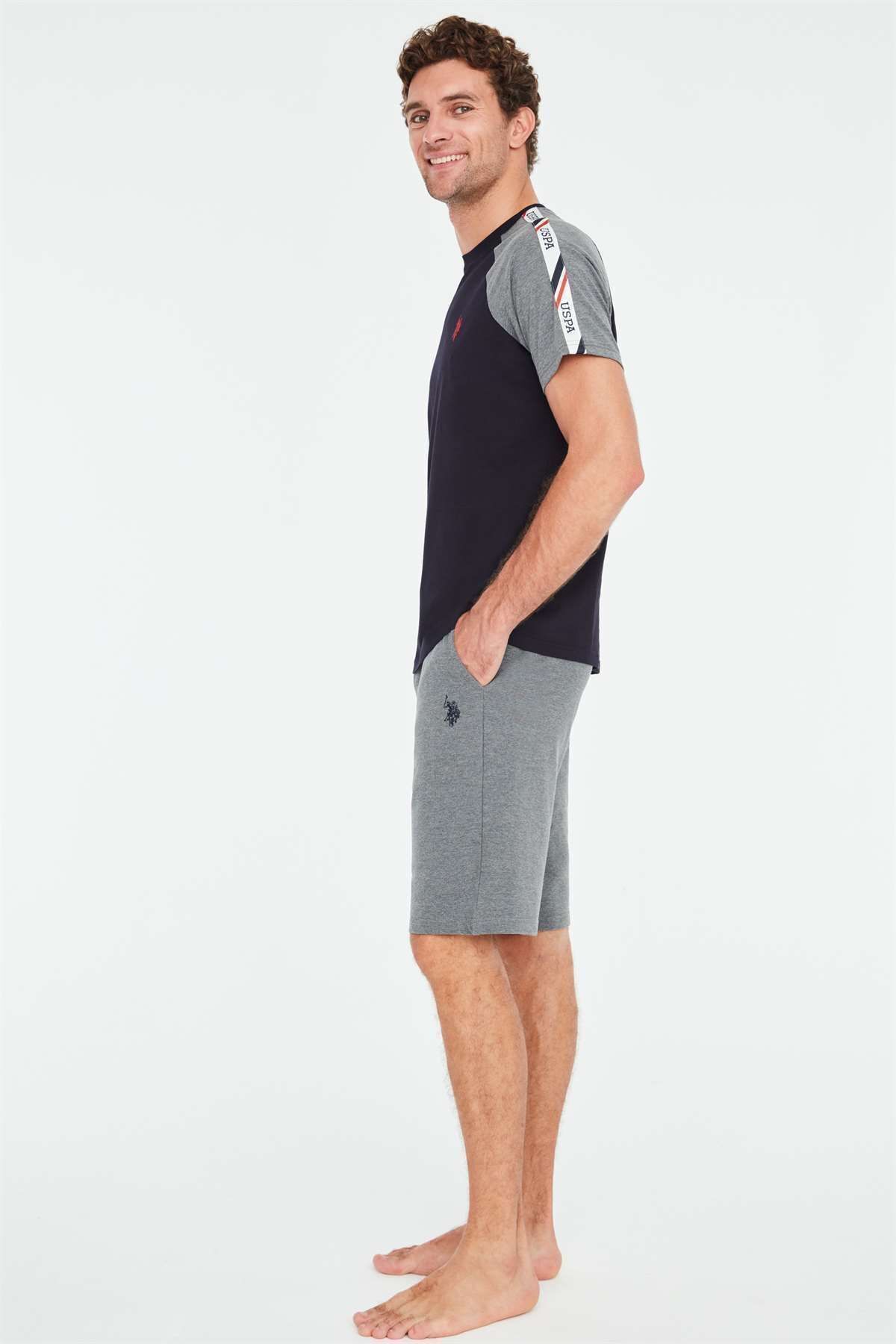ست پیژامه آبی مردانه تیشرت سرمه ای U.S. Polo Assn.