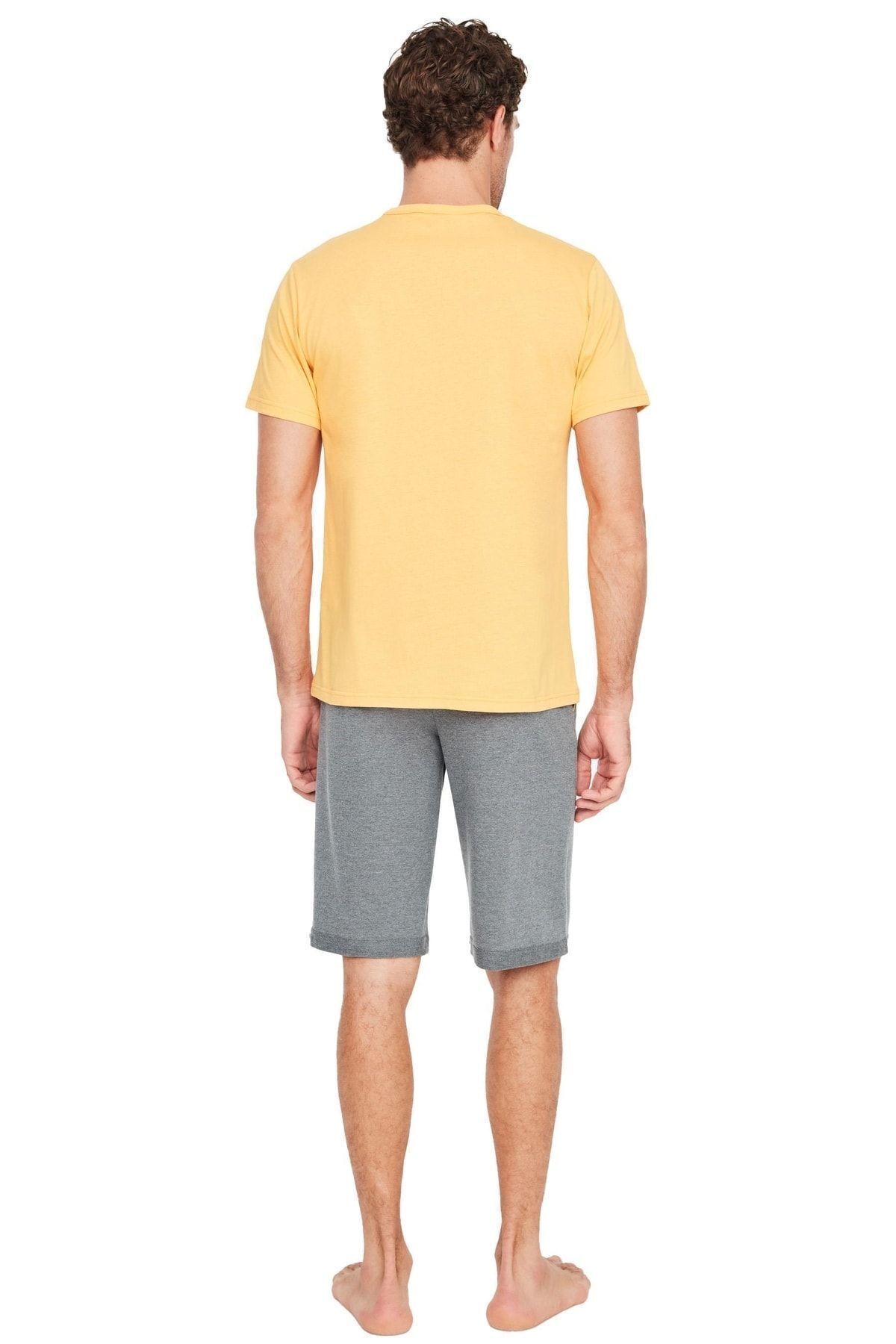 ست پیژامه نارنجی مردانه تیشرت 18675 اورجینال U.S. Polo Assn.