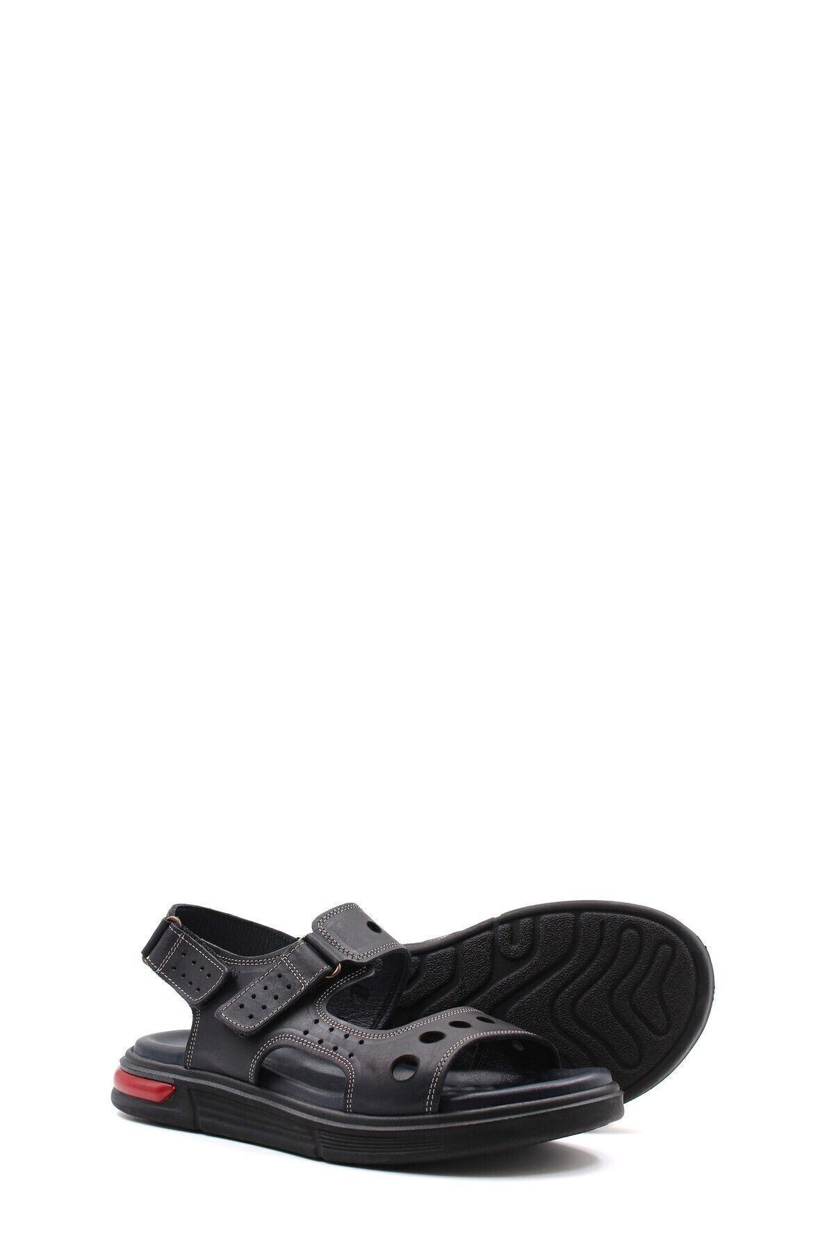 صندل آبی مردانه های کلاسیک مردانههان چرمی اصلی 018MAG329 610 Fast Step