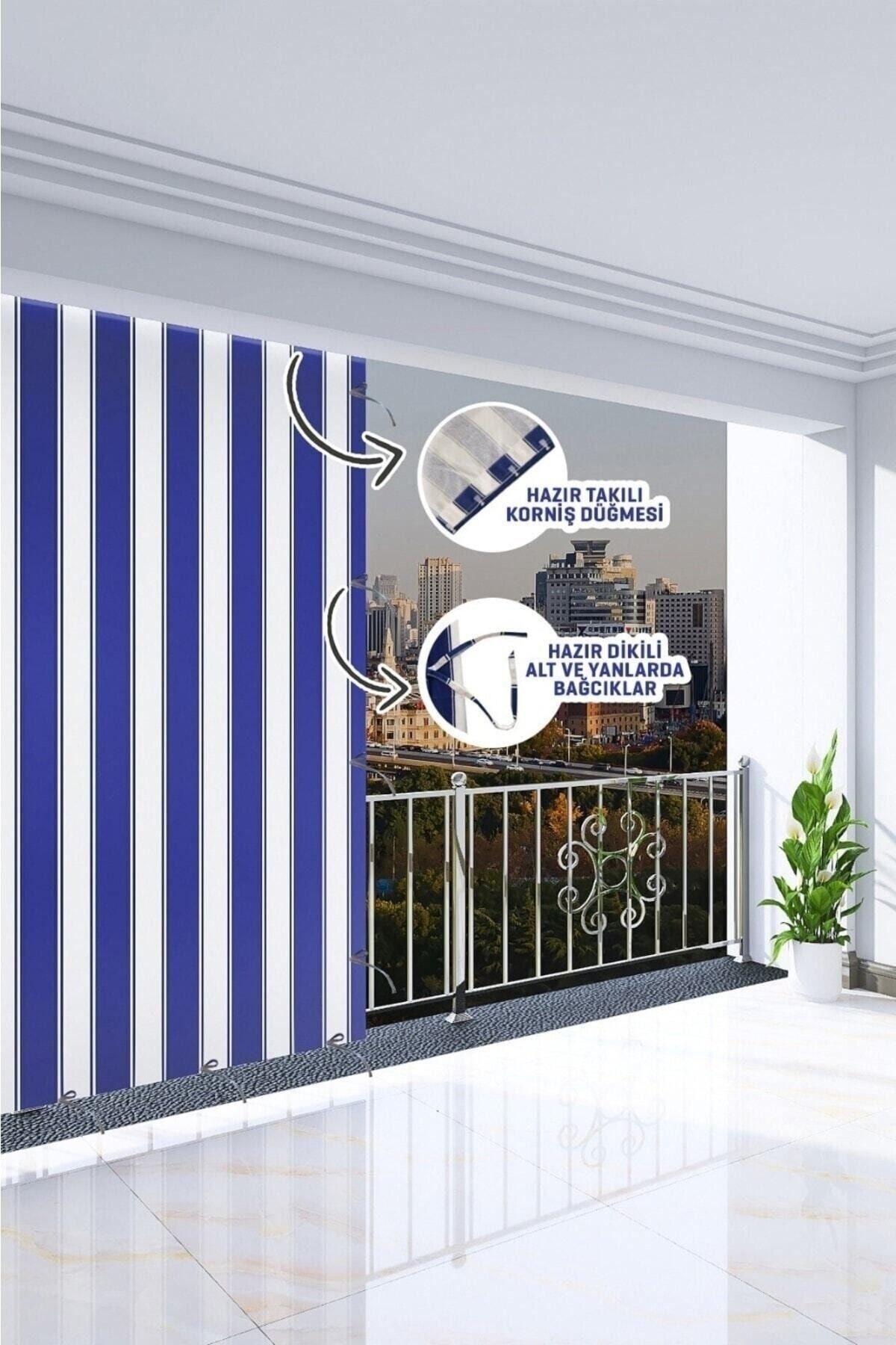 Elisya Home-Balcony Curtain Canvas Sunshade 6 Color Options 3