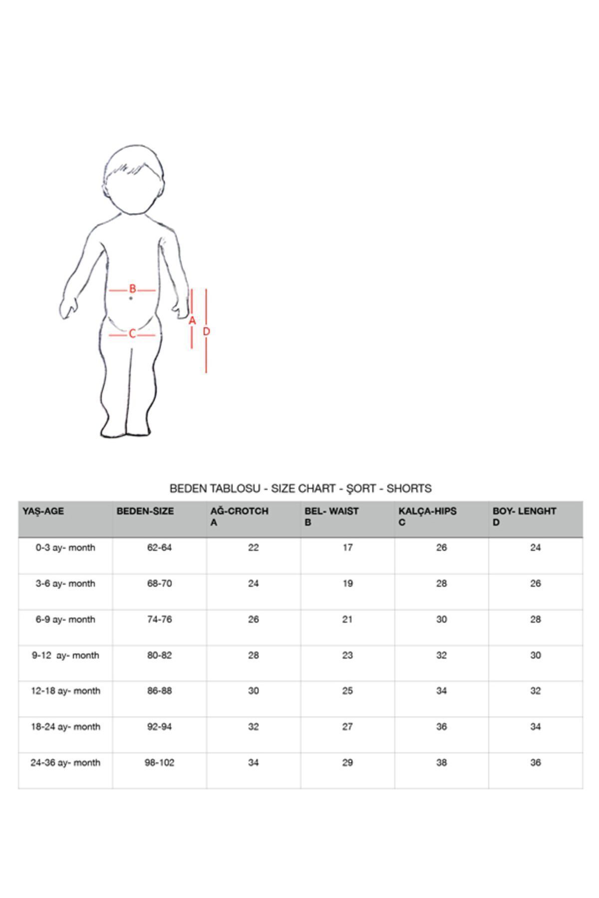 hoppies Kahverengi Pamuklu Pike Kumaş Beli Lastikli Bebek Çocuk Şort - 900010011hsrt-5 fotoğrafı 6 (önizleme)